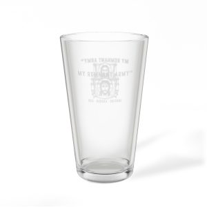 Engraved 16oz Pint Mixing Glass – 'You're Thanking The My Drinkin' Army' Decorative Bar Glass