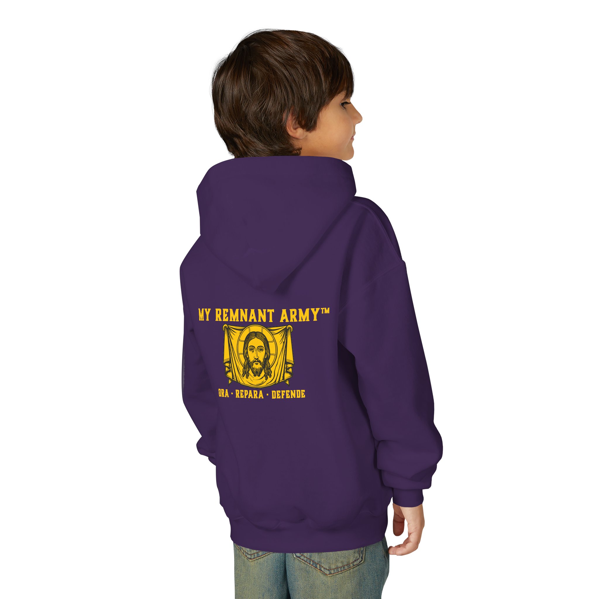 Youth Hoodie — "Deus Vult" Religious Graphic Pullover - Image 44