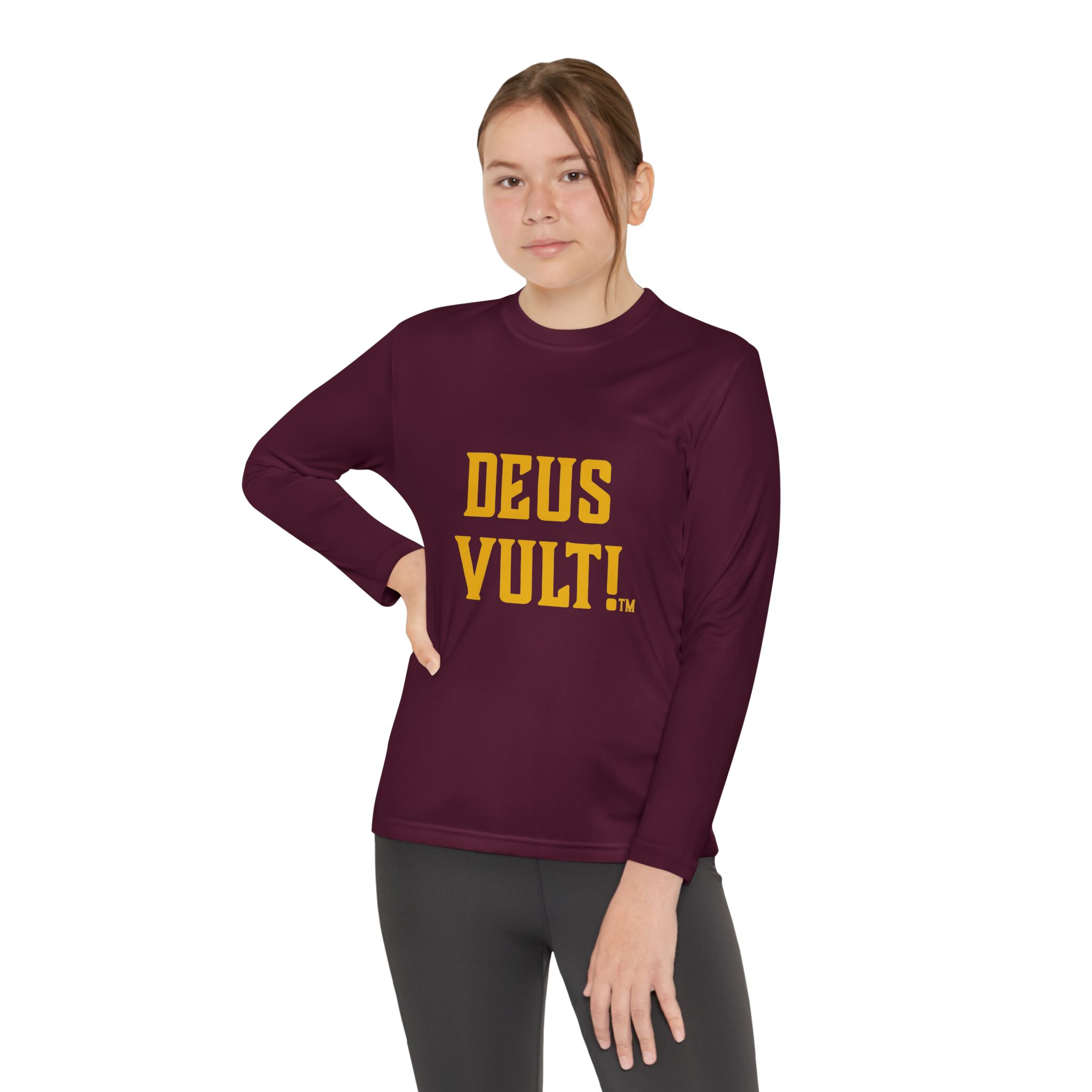 Youth Long Sleeve Tee — "DEUS VULT" Catholic/My Remnant Army Graphic - Image 64