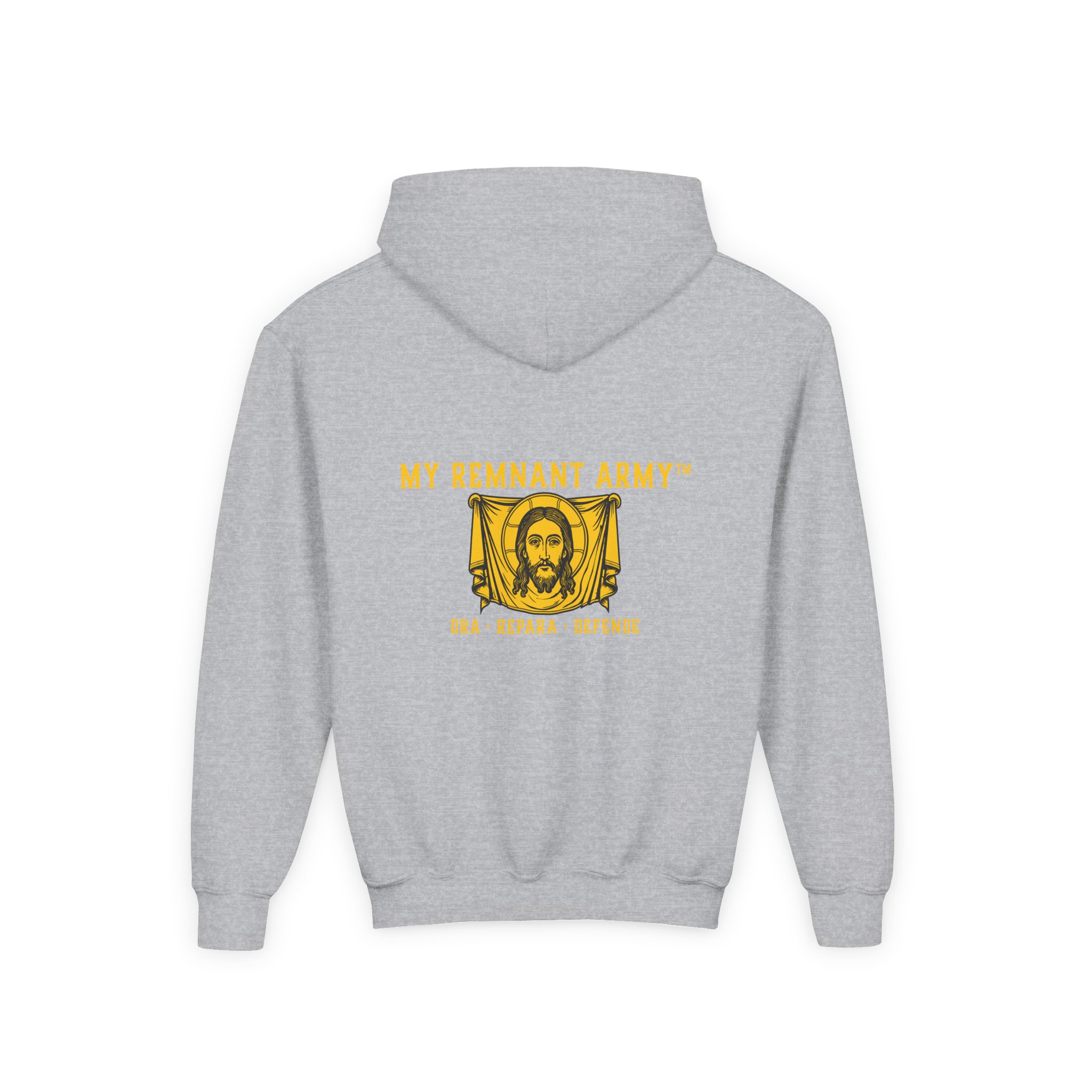Youth Hoodie — "Deus Vult" Religious Graphic Pullover - Image 10