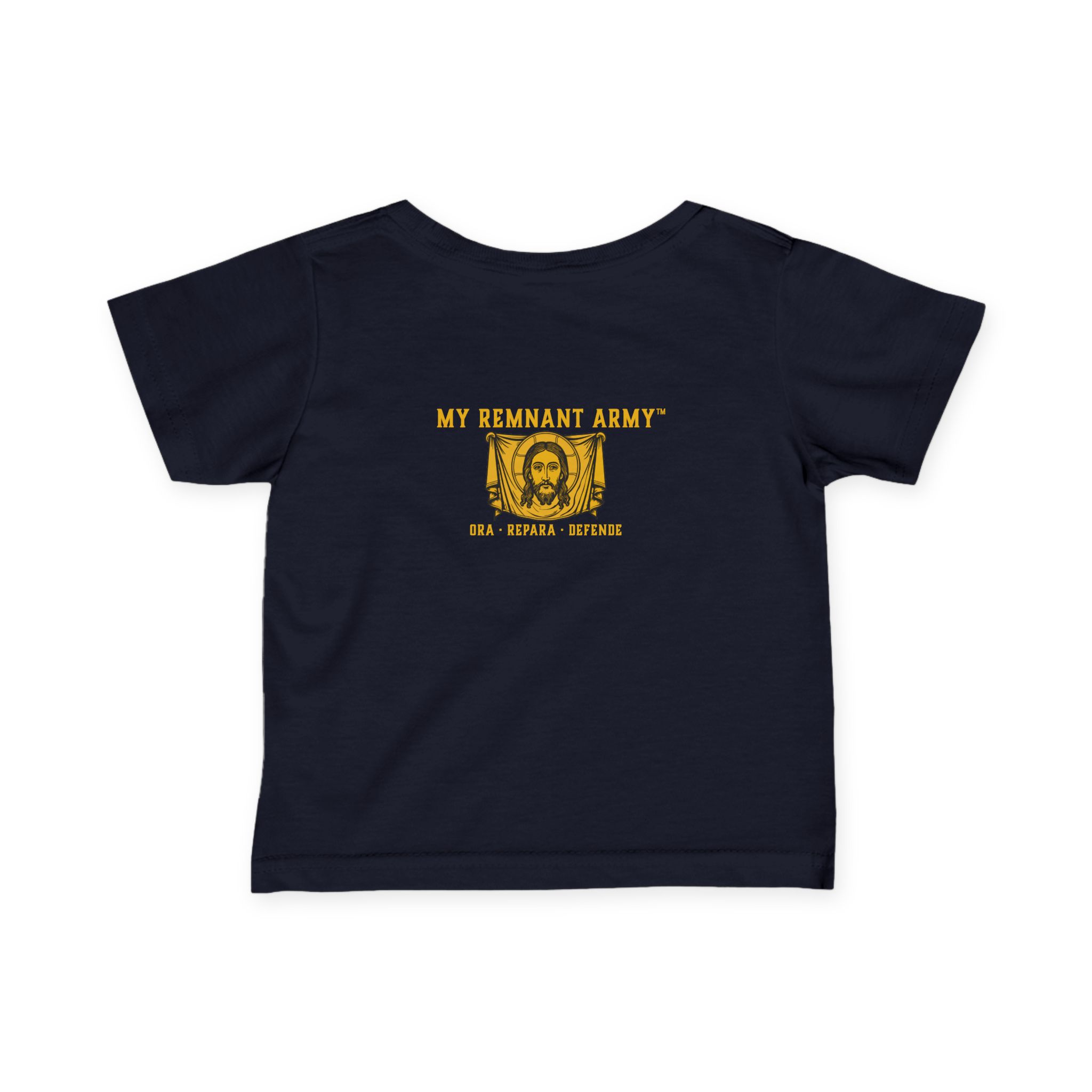Infant Tee — "DEUS VULT" Religious Baby Shirt (My Remnant Army back) - Image 23