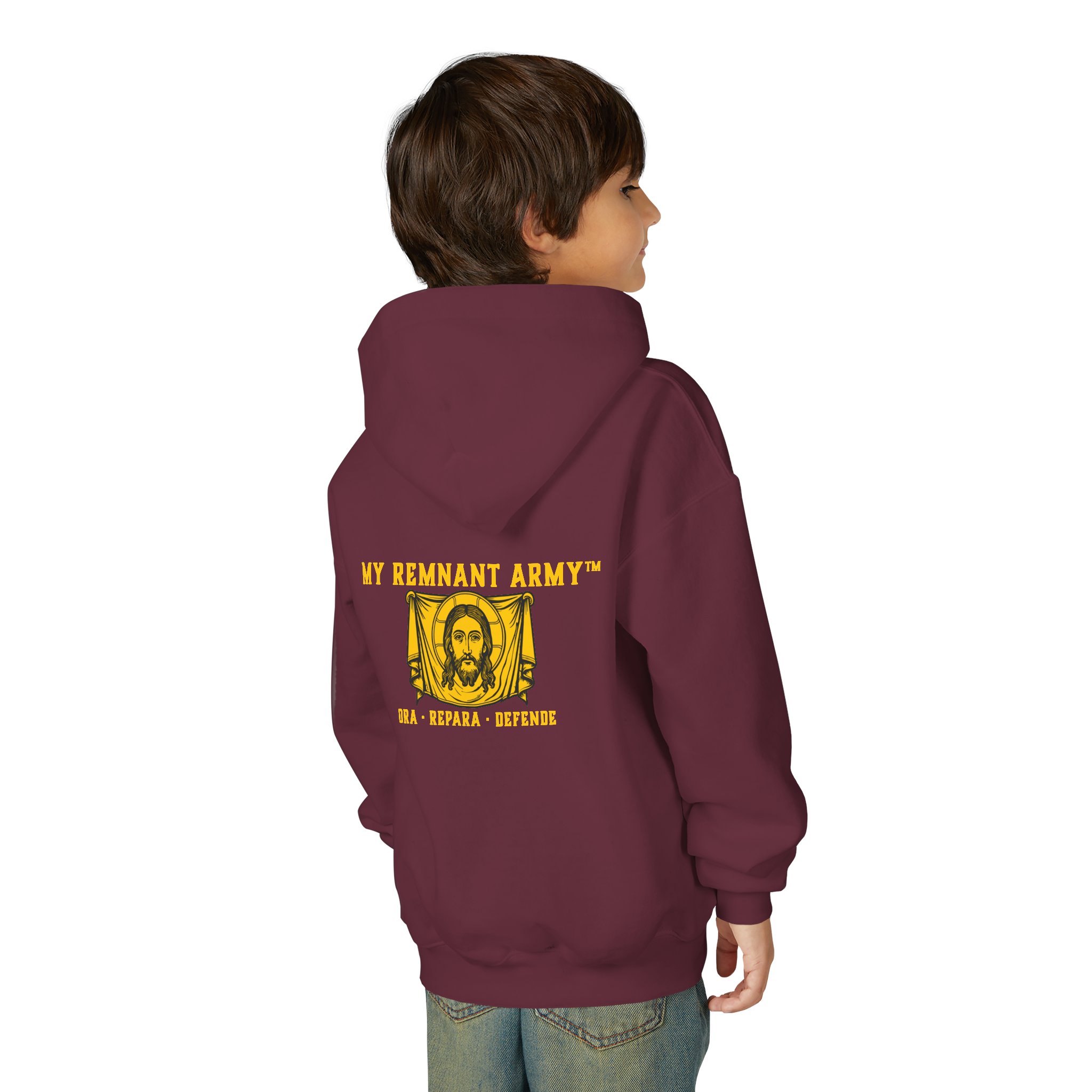 Youth Hoodie — "Deus Vult" Religious Graphic Pullover - Image 20