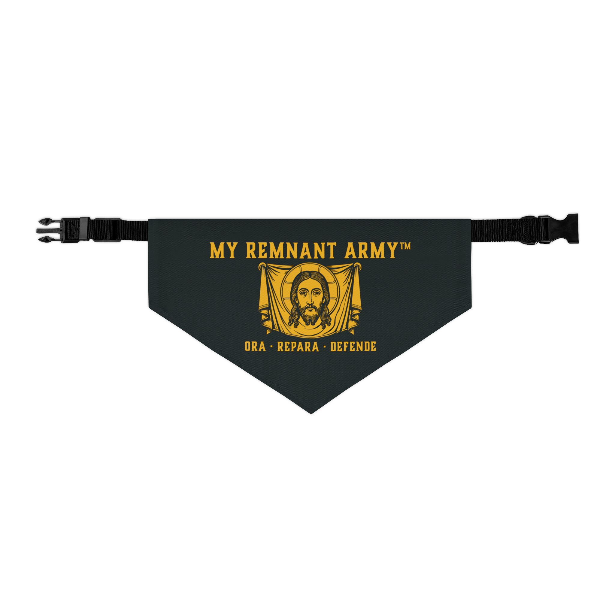 My Remnant Army Pet Bandana Collar — "Ora · Repara · Defende" Dog Collar Bandana - Image 4