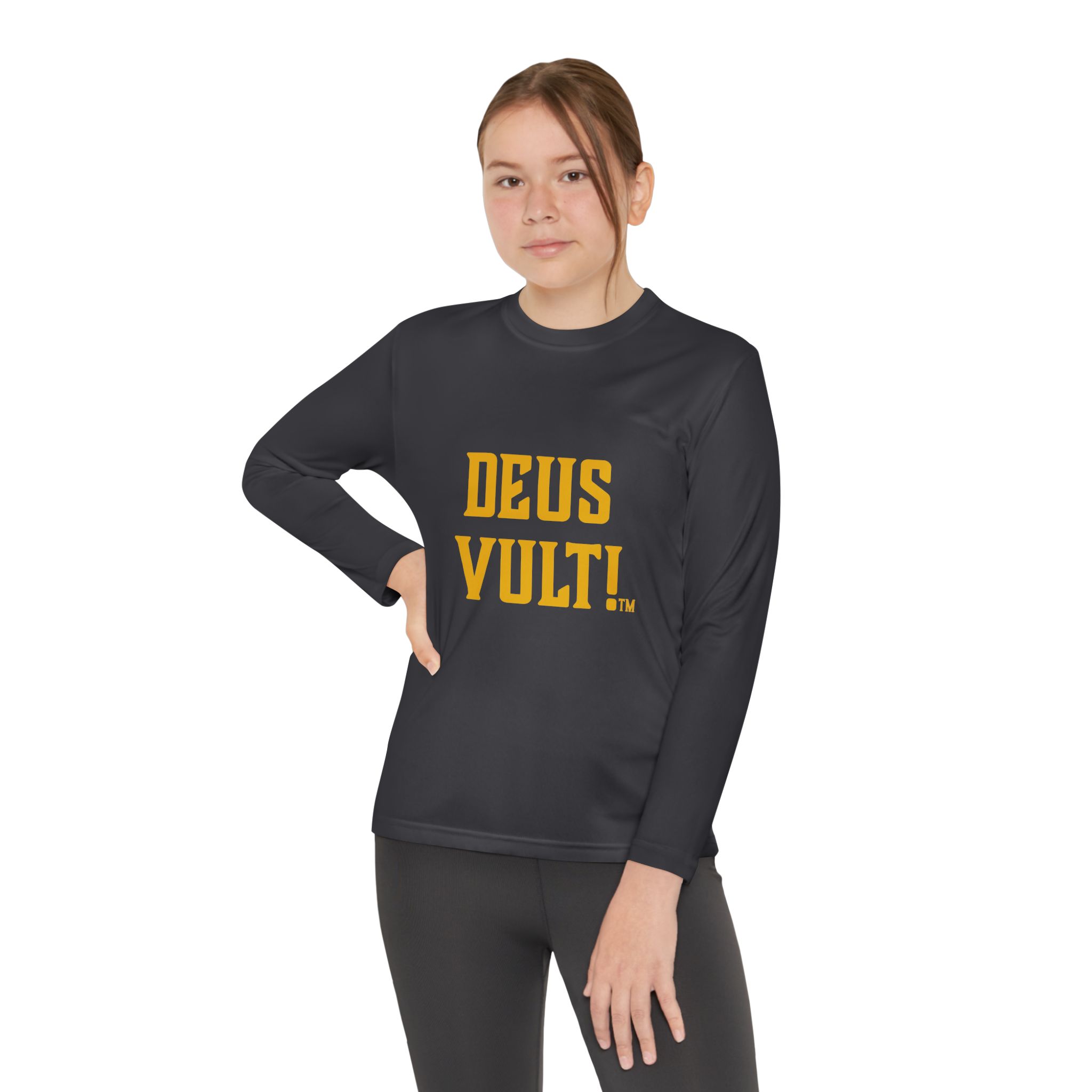 Youth Long Sleeve Tee — "DEUS VULT" Catholic/My Remnant Army Graphic - Image 16