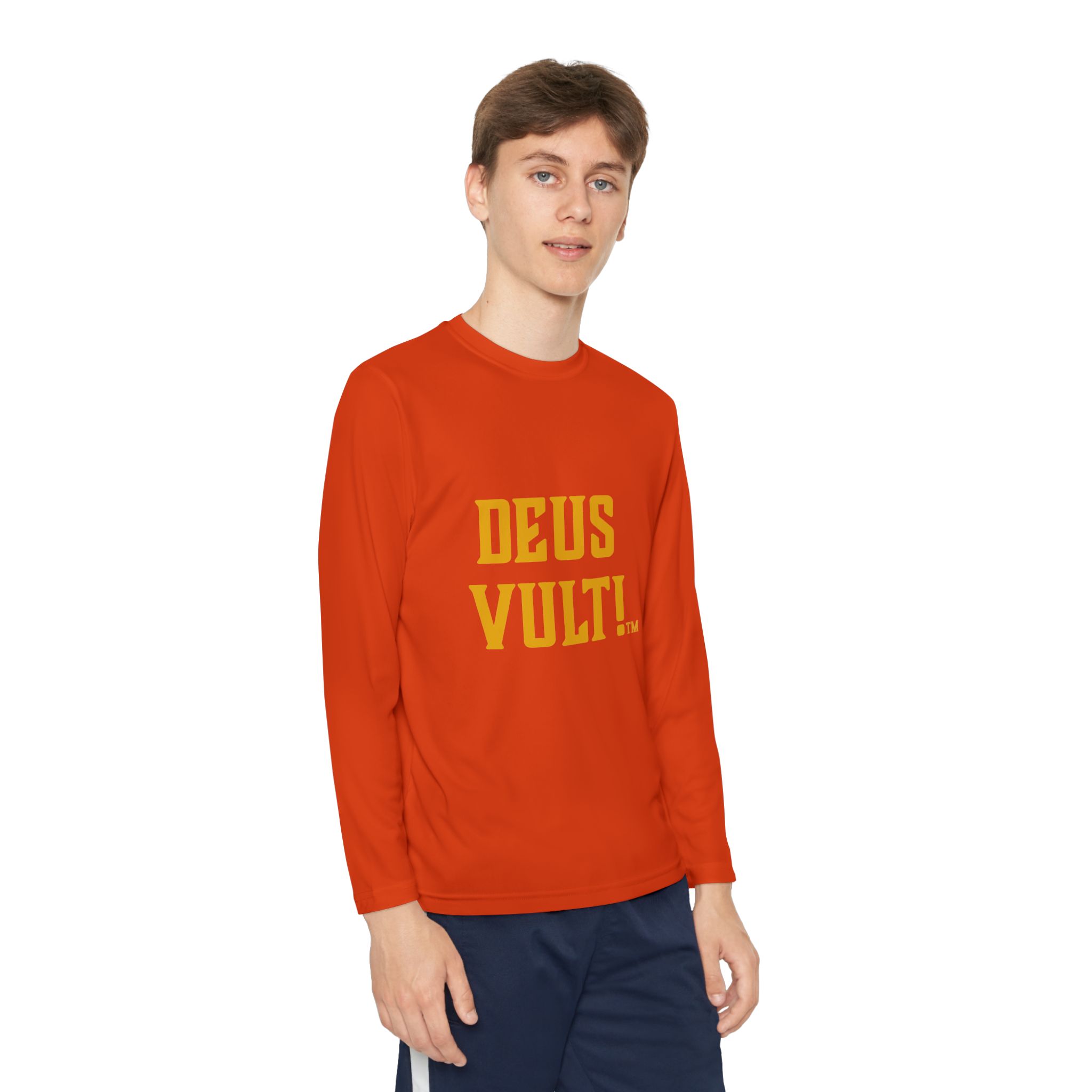 Youth Long Sleeve Tee — "DEUS VULT" Catholic/My Remnant Army Graphic - Image 23