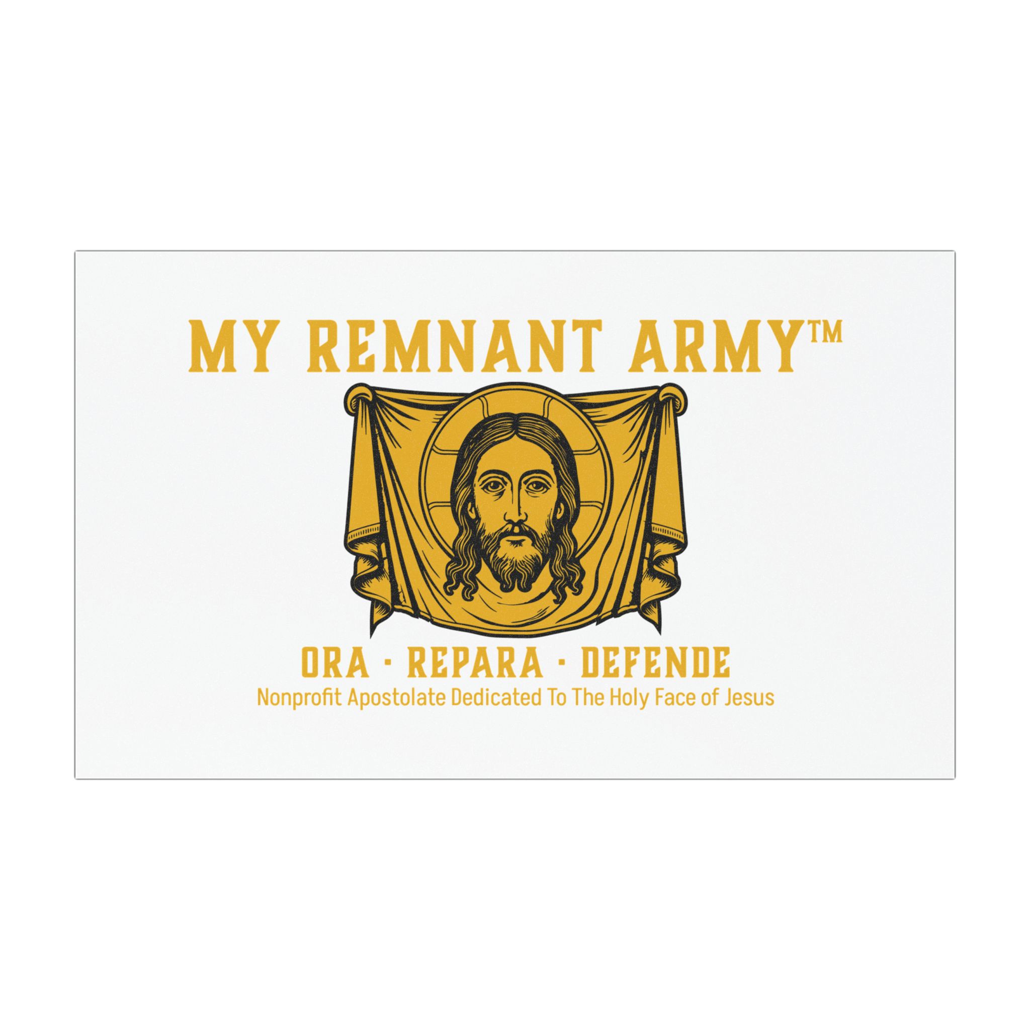 Car Magnet - "My Remnant Army" Jesus Face Religious Magnetic Decal