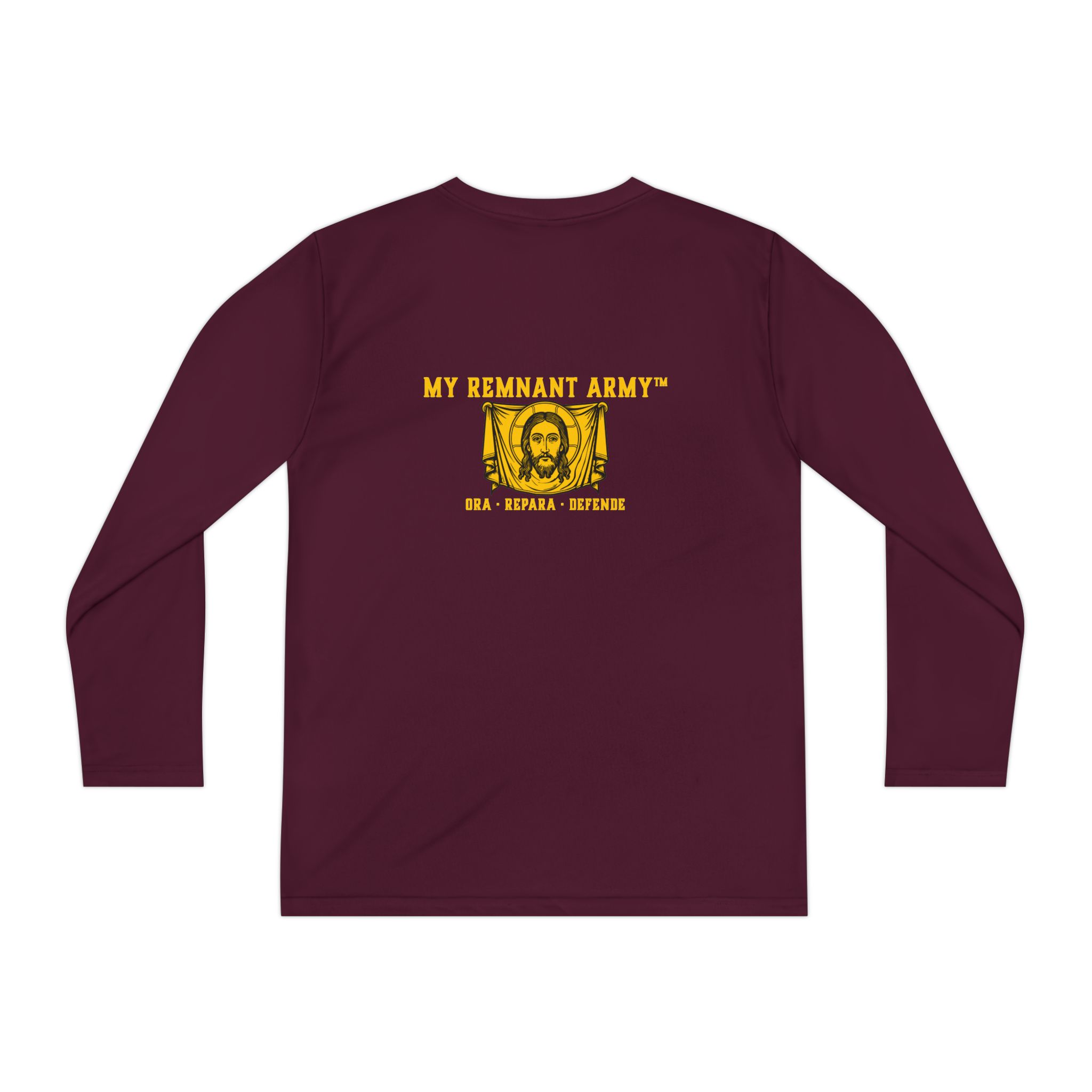 Youth Long Sleeve Tee — "DEUS VULT" Catholic/My Remnant Army Graphic - Image 62