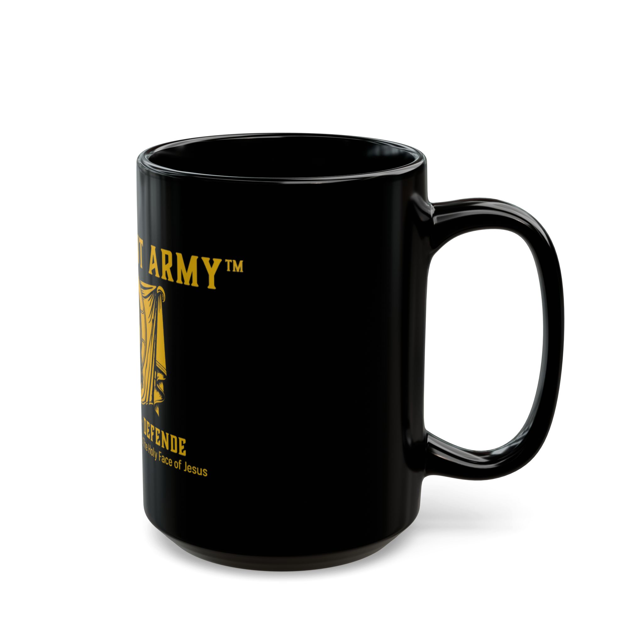 Christian Remnant Army Black Mug — Pray, Repair, Defend Religious Coffee Cup (11oz/15oz) - Image 2