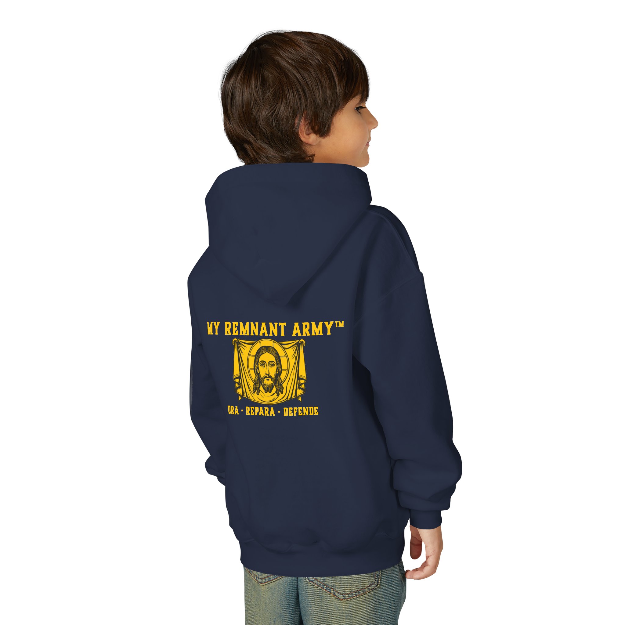Youth Hoodie — "Deus Vult" Religious Graphic Pullover - Image 40