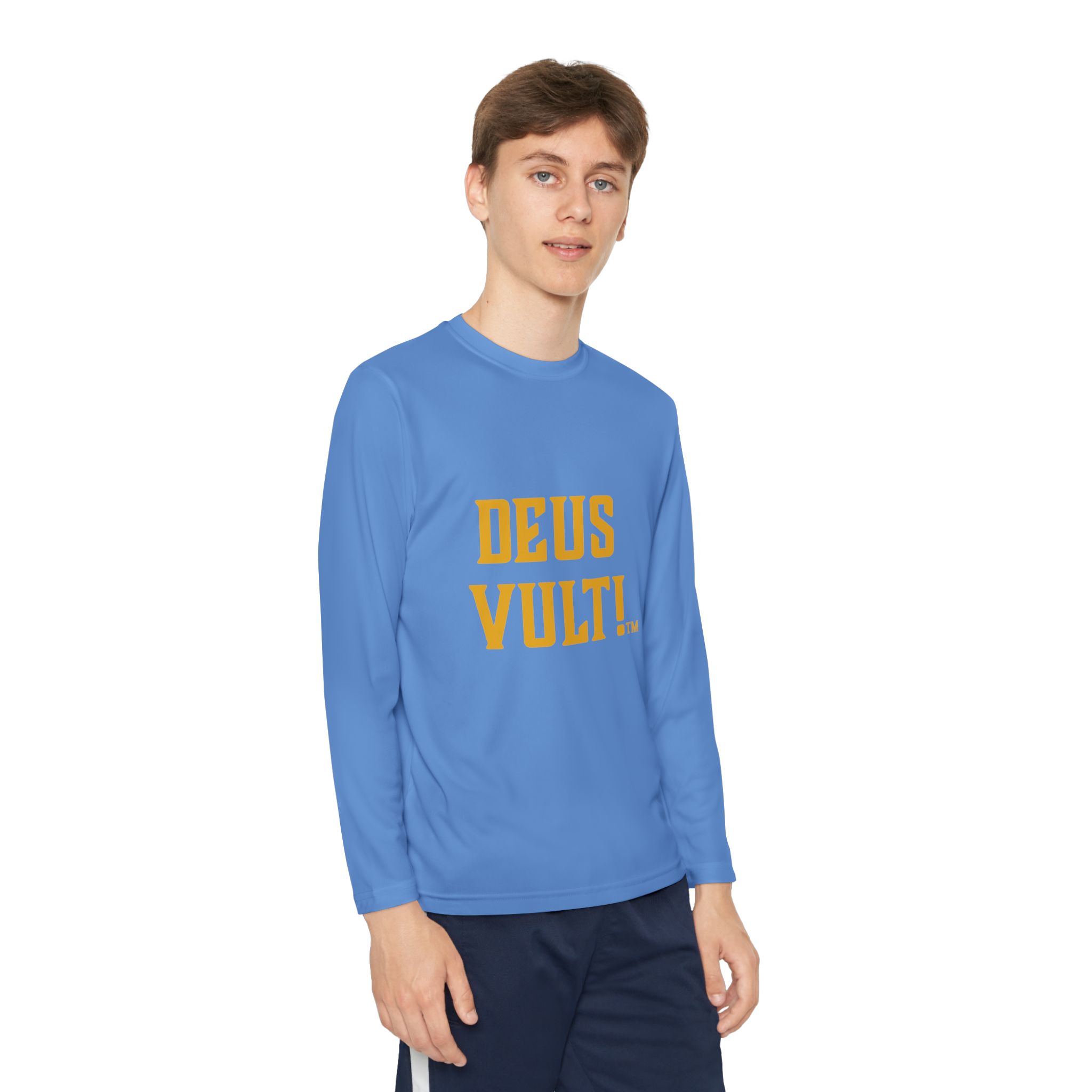 Youth Long Sleeve Tee — "DEUS VULT" Catholic/My Remnant Army Graphic - Image 35