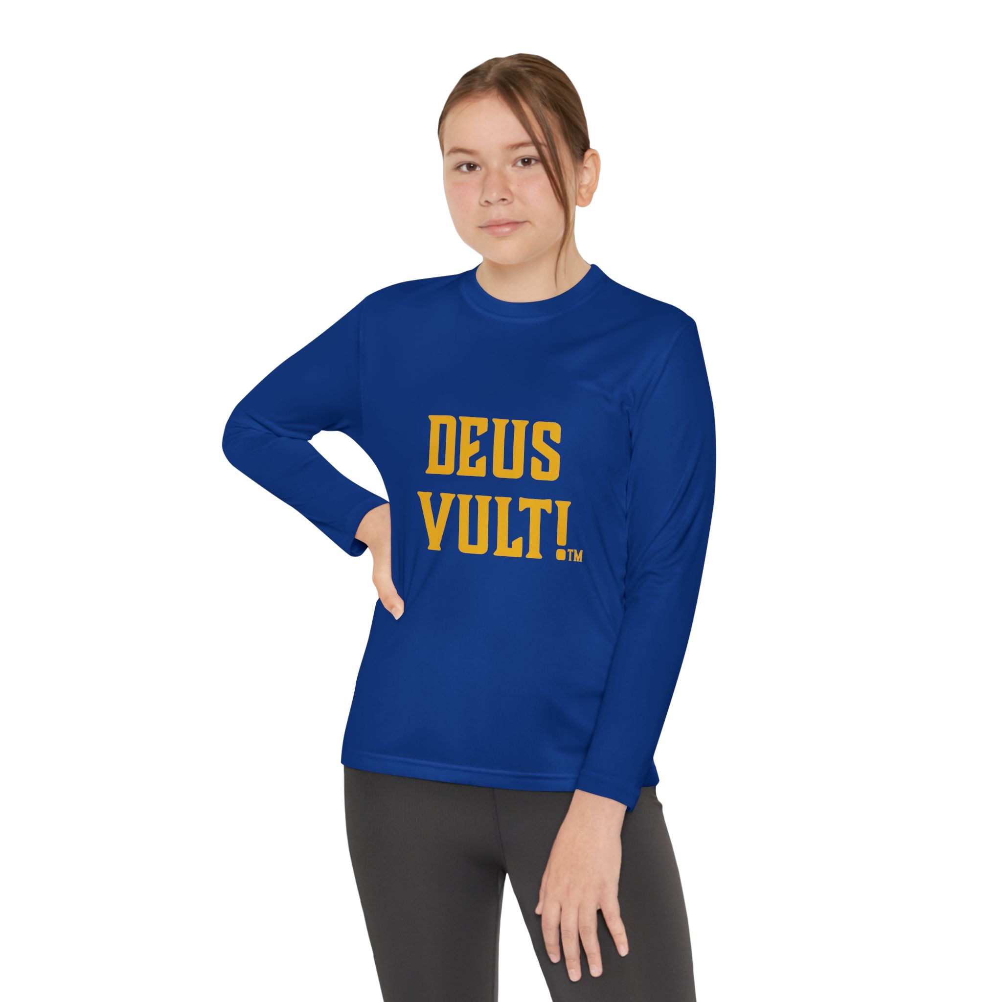 Youth Long Sleeve Tee — "DEUS VULT" Catholic/My Remnant Army Graphic - Image 40