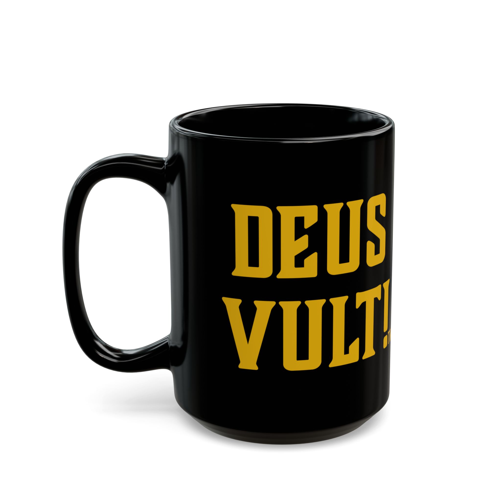 Deus Vult Coffee Mug — Black Gothic Latin Phrase Mug (11oz & 15oz) - Image 7