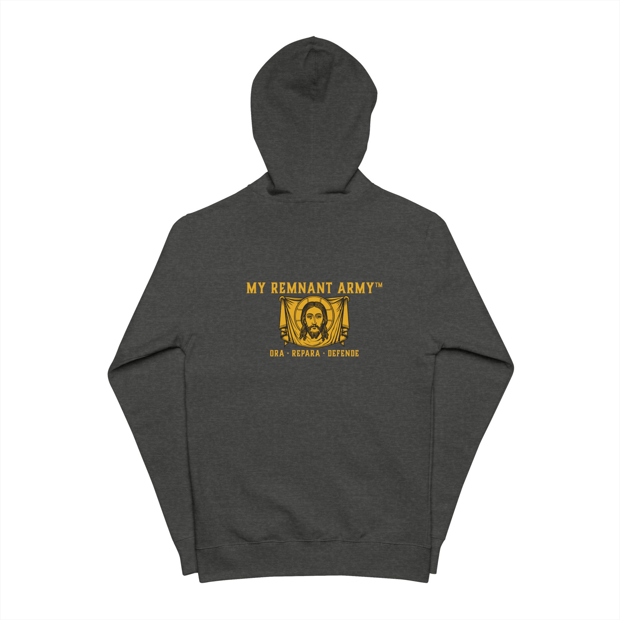 My Remnant Army Zip-Up Hoodie — Catholic Faith Graphic Hoodie - Image 2
