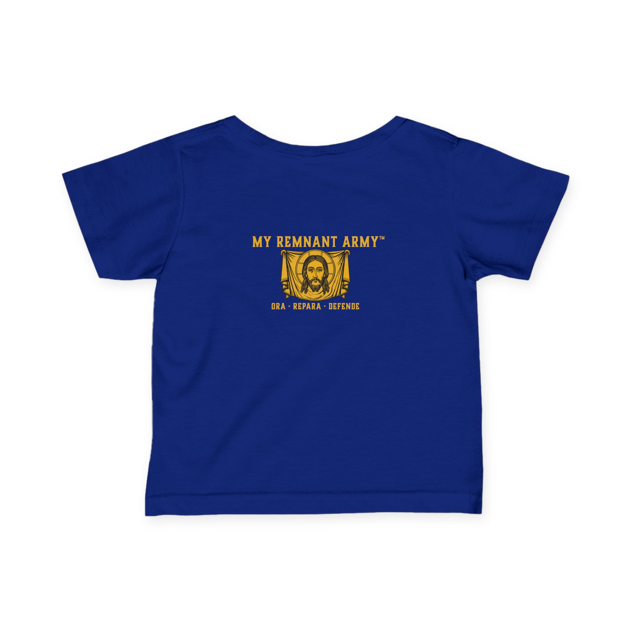 Infant Tee — "DEUS VULT" Religious Baby Shirt (My Remnant Army back) - Image 17