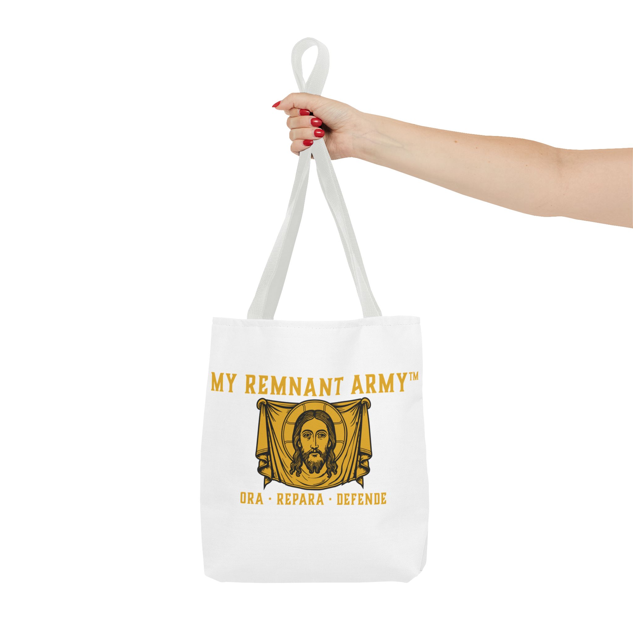 Deus Vult Tote Bag — "My Remnant Army" Christian Crusader Print - Image 4
