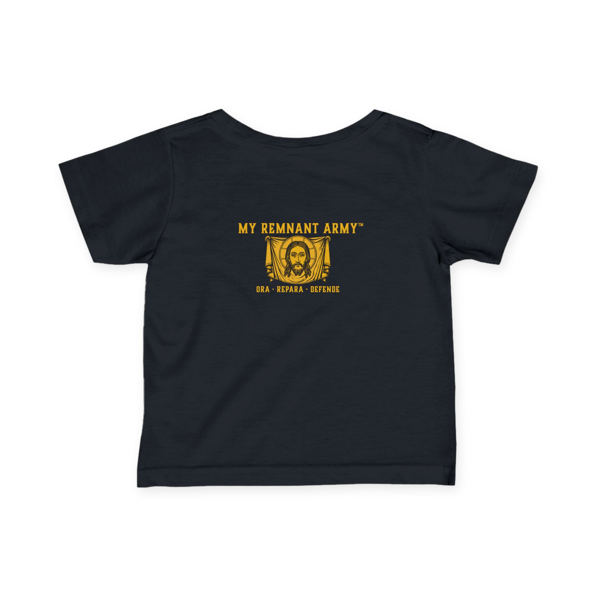 Infant Tee — "DEUS VULT" Religious Baby Shirt (My Remnant Army back) - Image 20