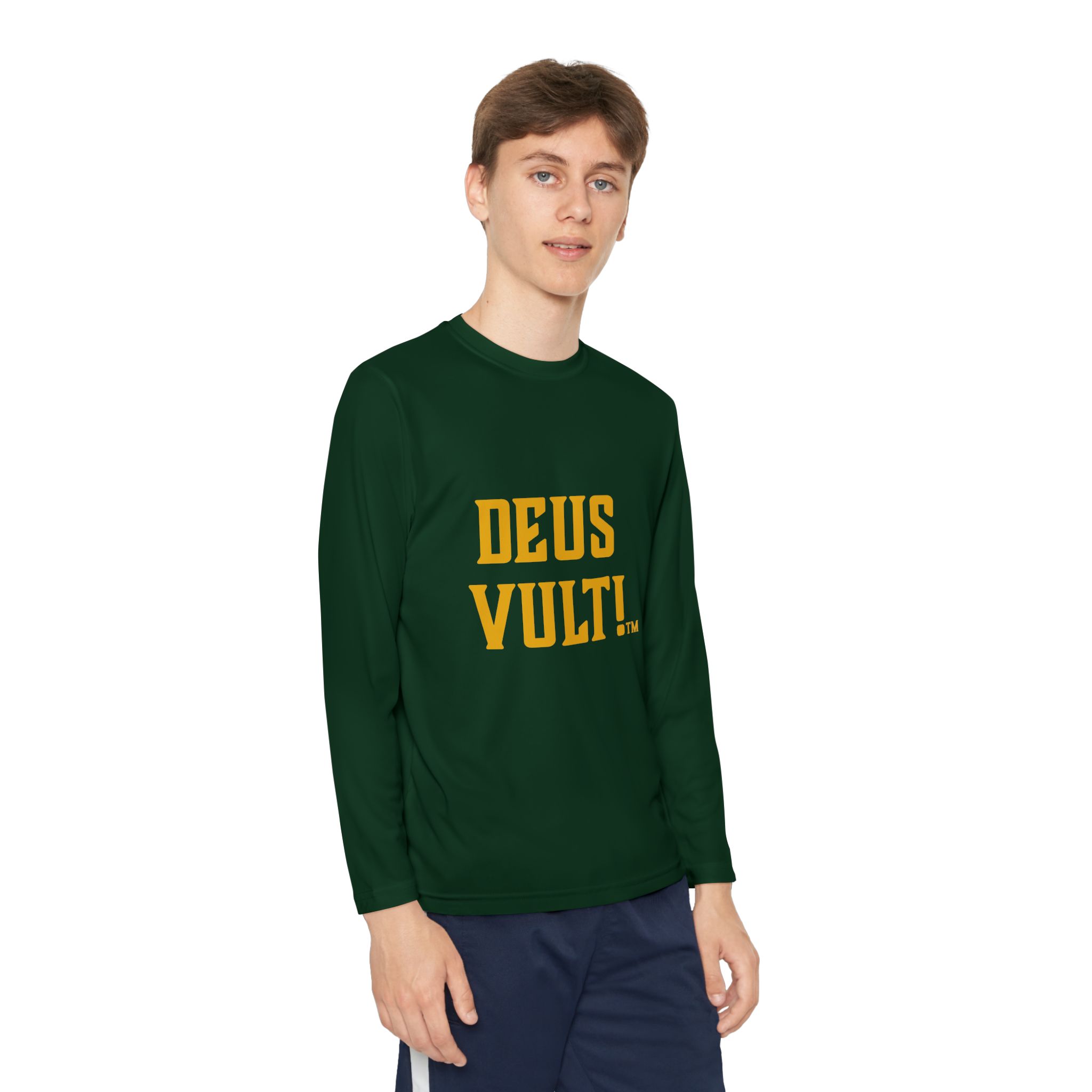 Youth Long Sleeve Tee — "DEUS VULT" Catholic/My Remnant Army Graphic - Image 27