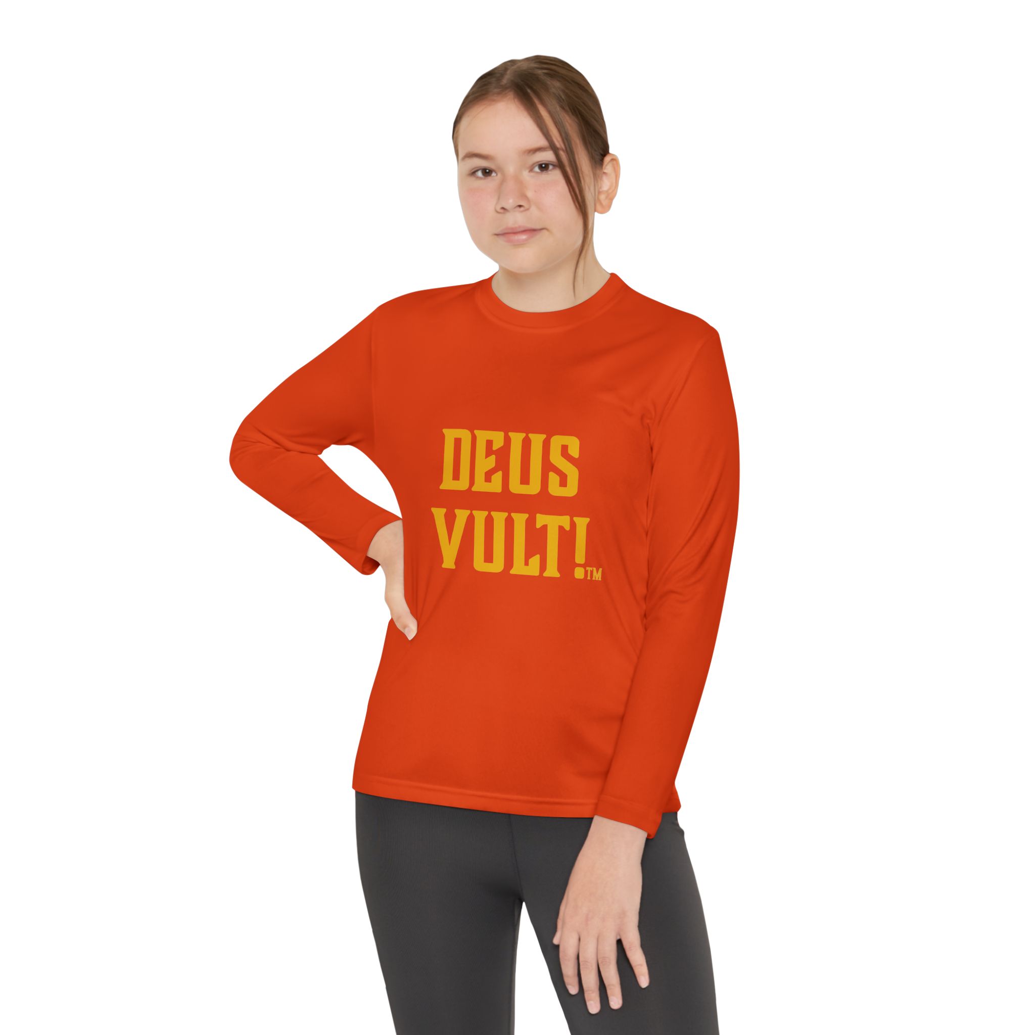 Youth Long Sleeve Tee — "DEUS VULT" Catholic/My Remnant Army Graphic - Image 24