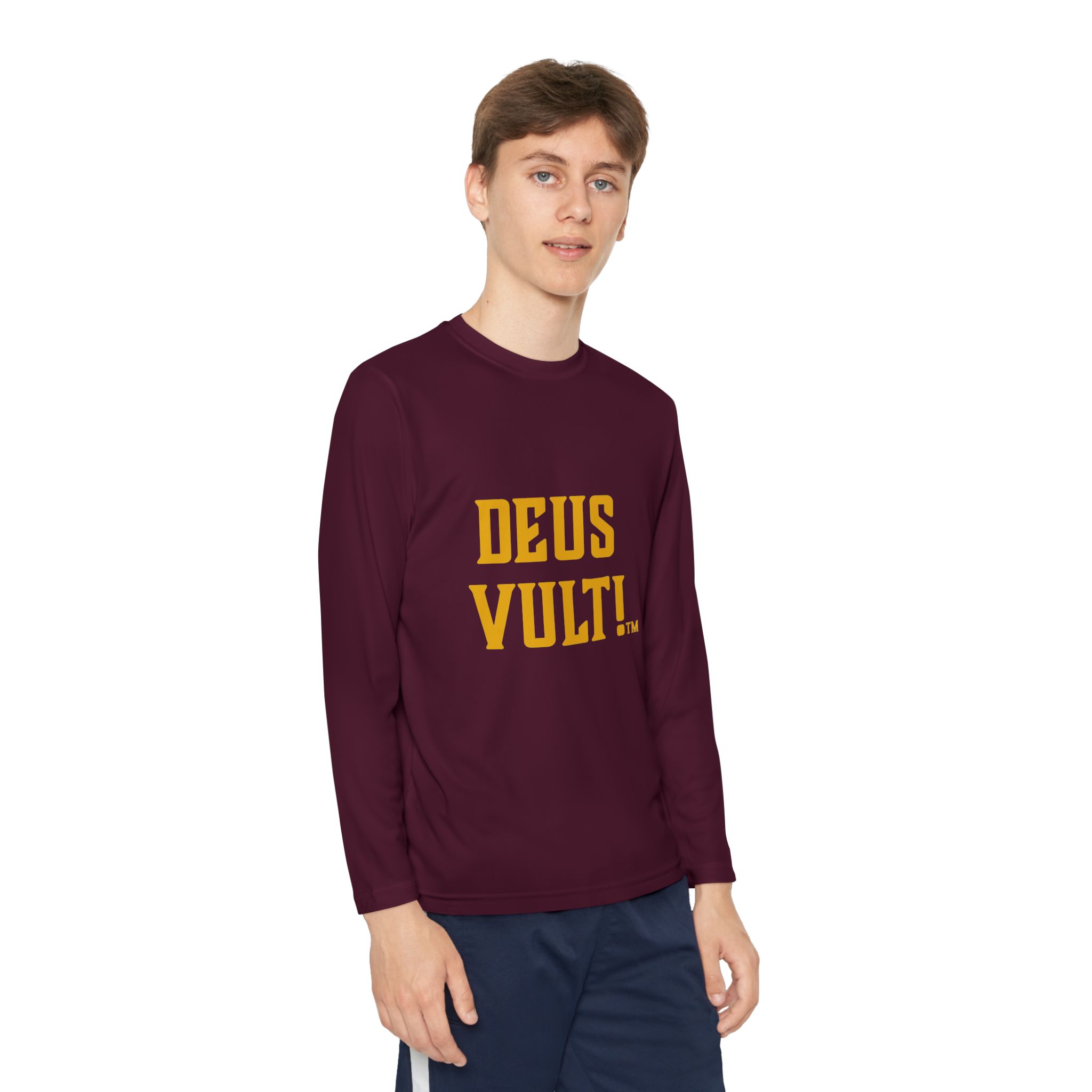 Youth Long Sleeve Tee — "DEUS VULT" Catholic/My Remnant Army Graphic - Image 63