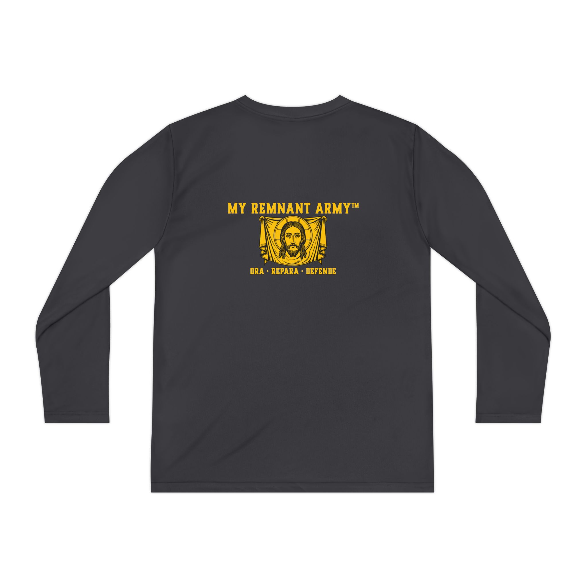 Youth Long Sleeve Tee — "DEUS VULT" Catholic/My Remnant Army Graphic - Image 14
