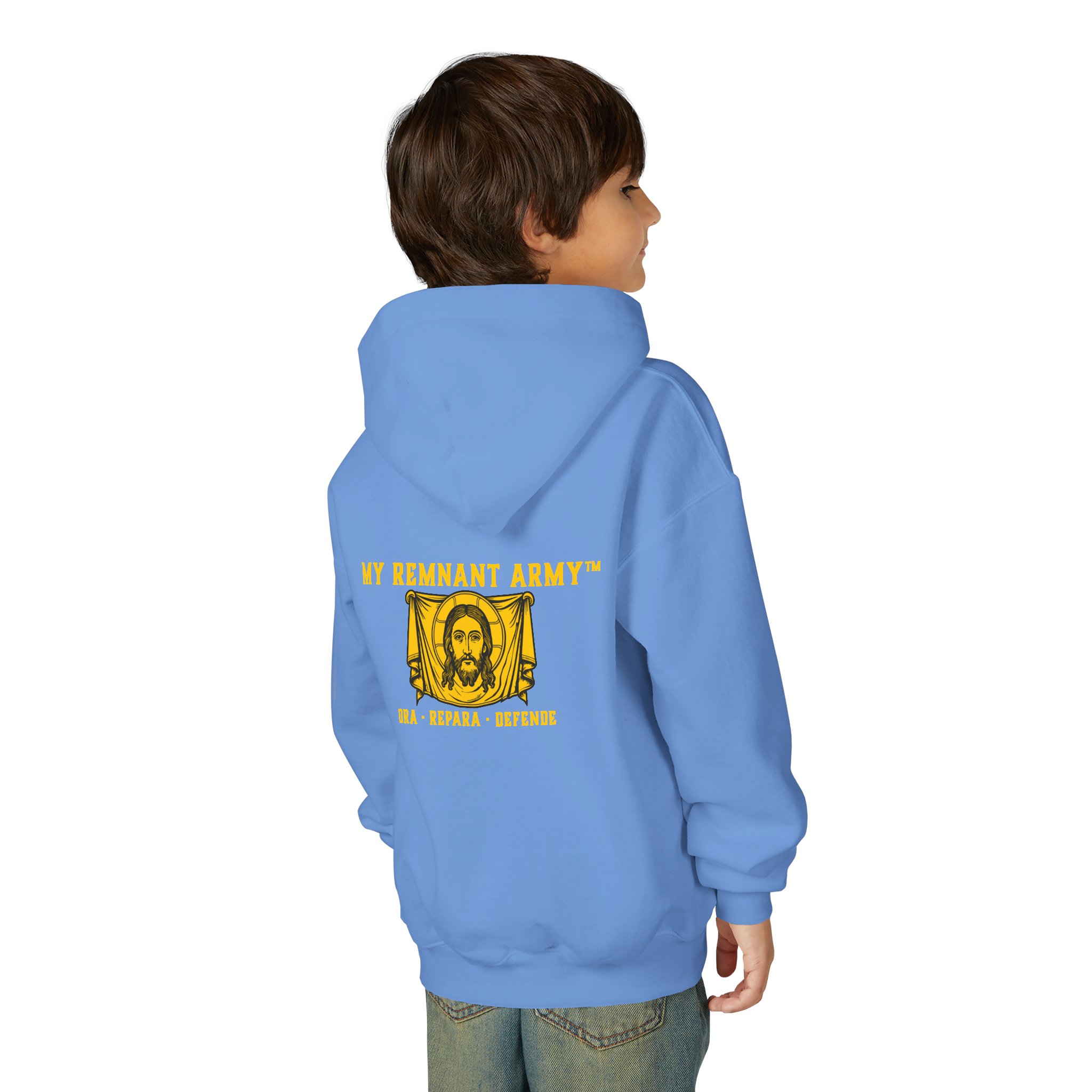 Youth Hoodie — "Deus Vult" Religious Graphic Pullover - Image 32
