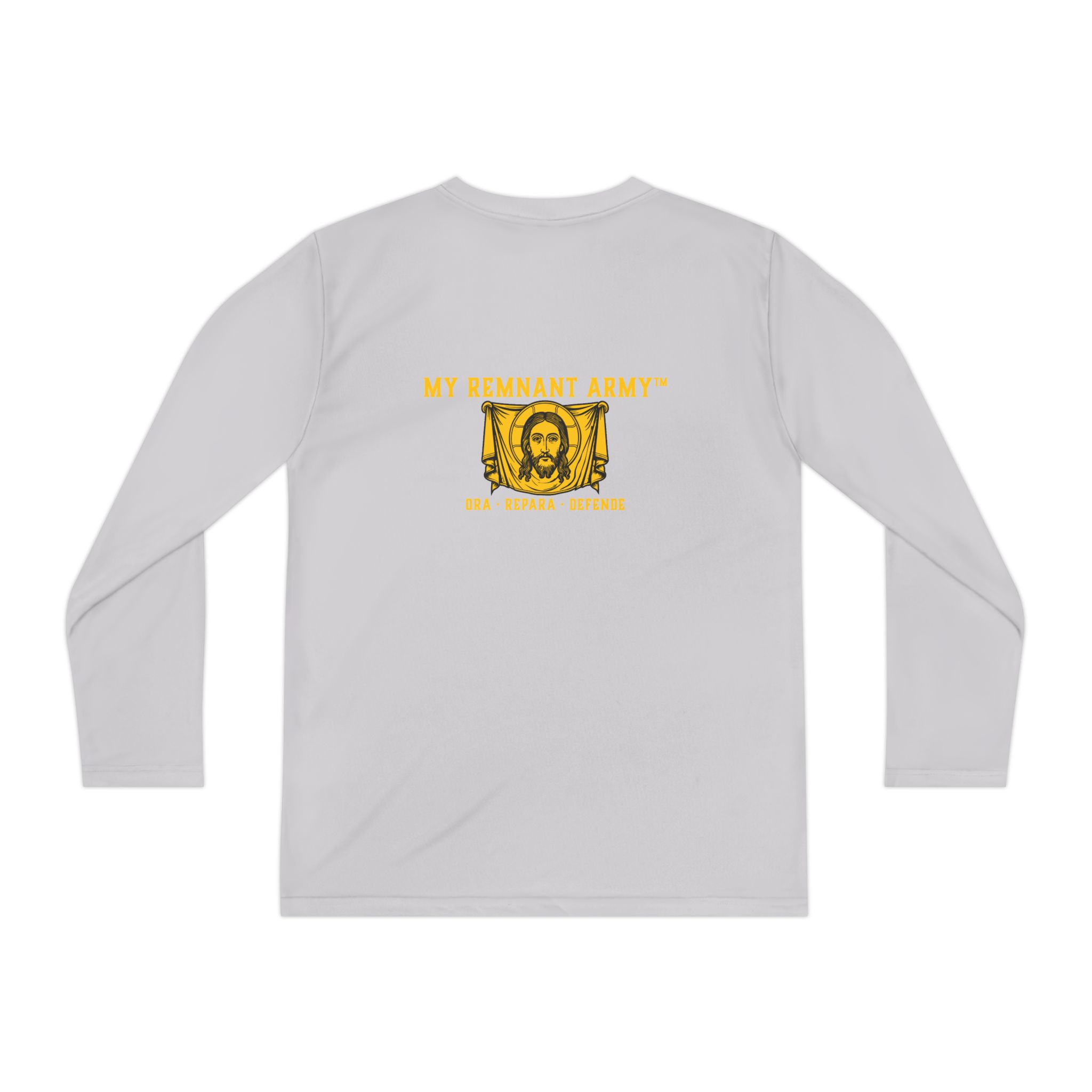 Youth Long Sleeve Tee — "DEUS VULT" Catholic/My Remnant Army Graphic - Image 6