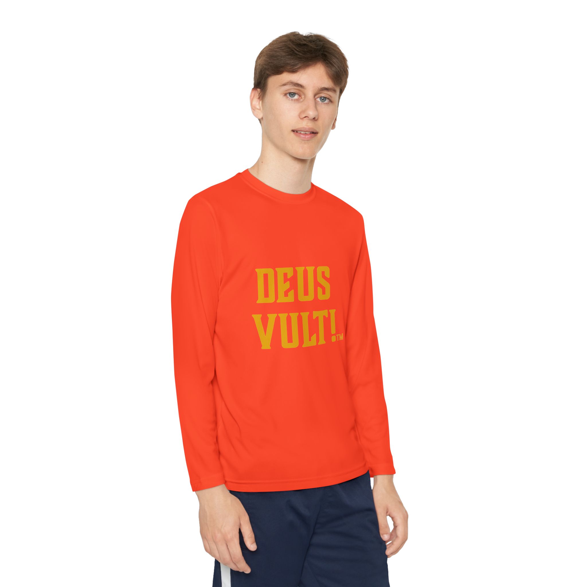Youth Long Sleeve Tee — "DEUS VULT" Catholic/My Remnant Army Graphic - Image 11