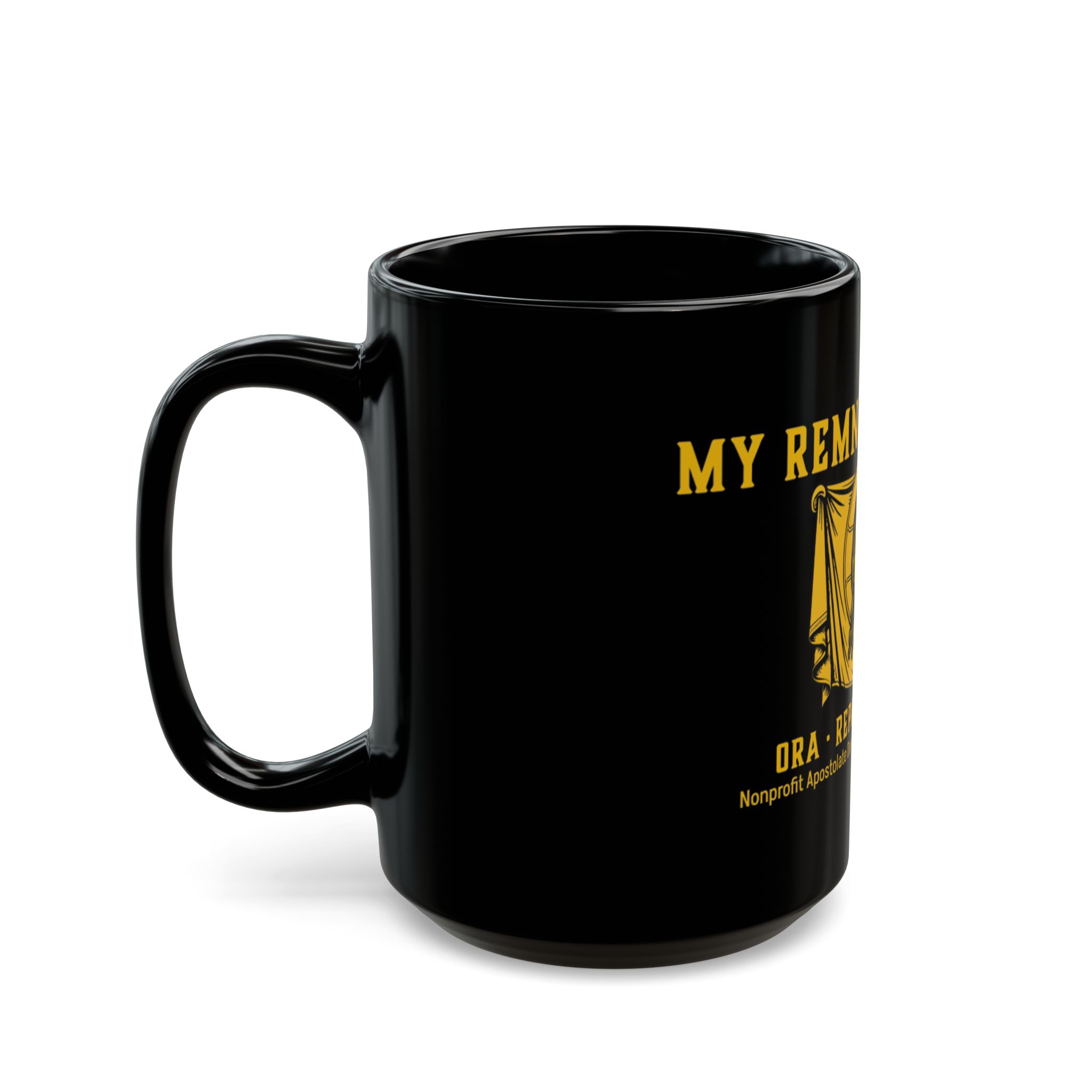 Christian Remnant Army Black Mug — Pray, Repair, Defend Religious Coffee Cup (11oz/15oz) - Image 3