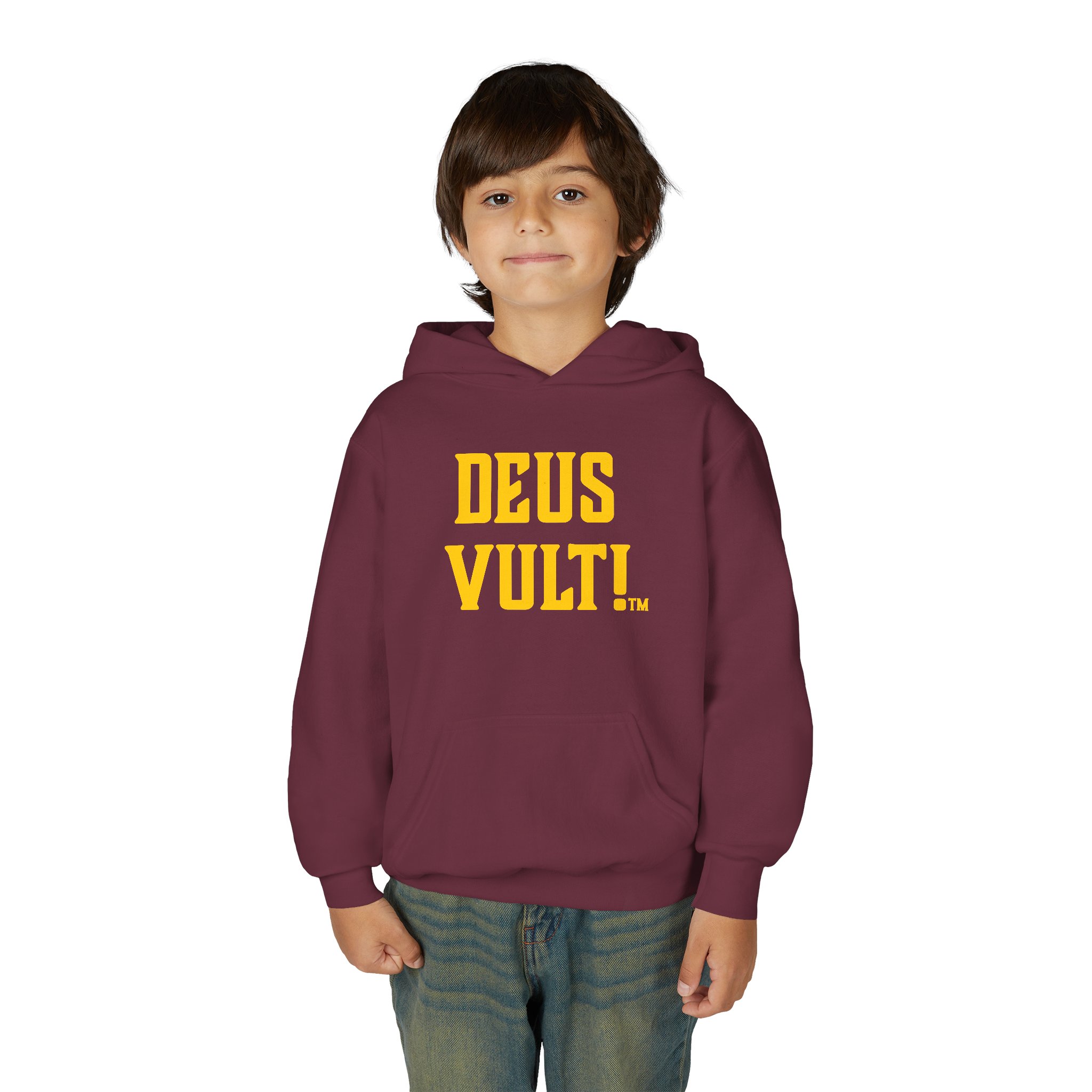 Youth Hoodie — "Deus Vult" Religious Graphic Pullover - Image 19