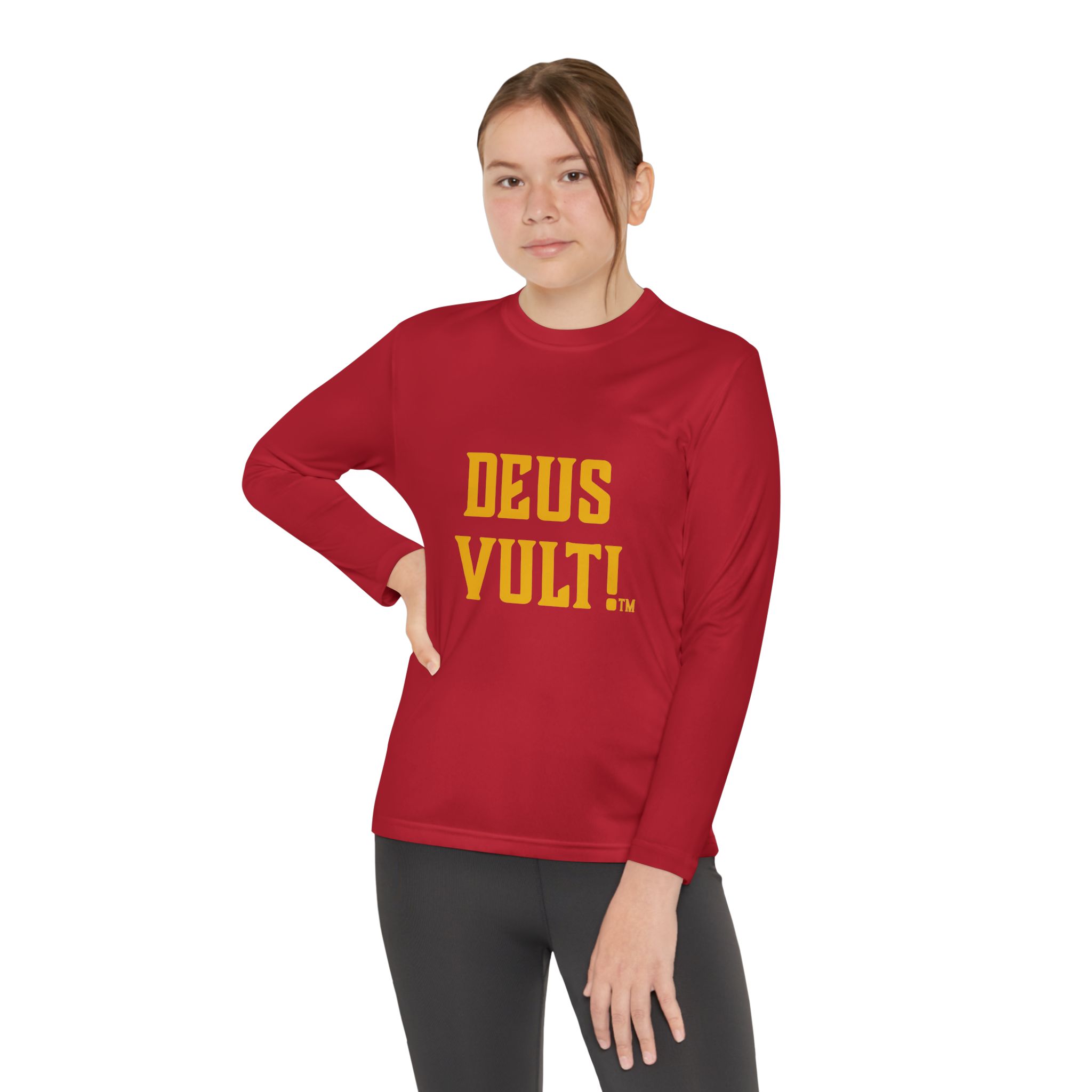 Youth Long Sleeve Tee — "DEUS VULT" Catholic/My Remnant Army Graphic - Image 56