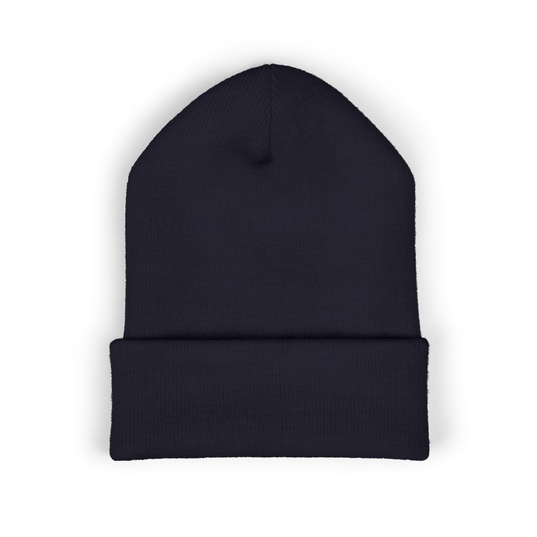 Embroidered Gold Crest Beanie — Classic Cuffed Knit Hat - Image 14