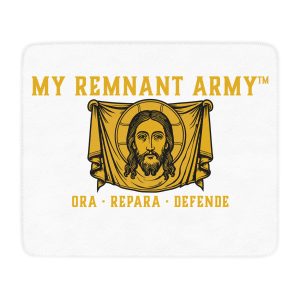 Christian Sherpa Blanket — "My Remnant Army" Ora Repara Defende Throw