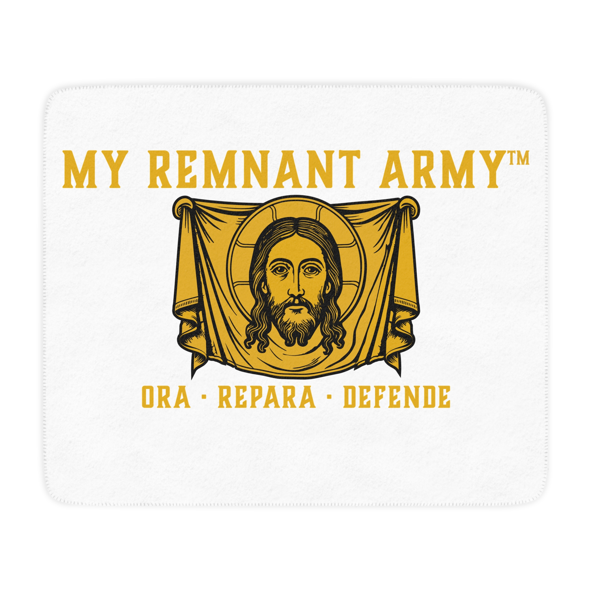 Christian Sherpa Blanket — "My Remnant Army" Ora Repara Defende Throw