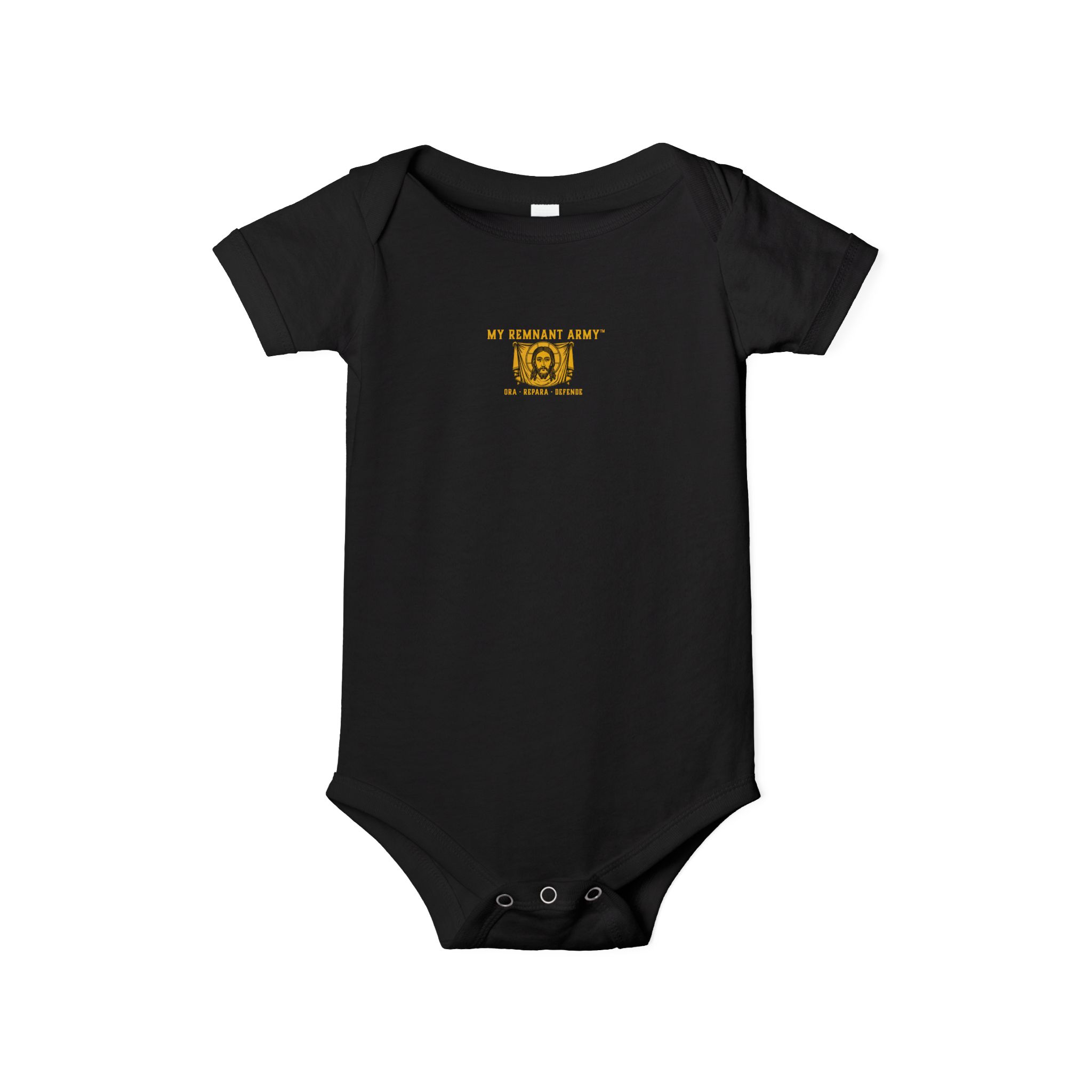 Infant Onesie – 'Deus Vult' Vintage Icon Baby Bodysuit - Image 9
