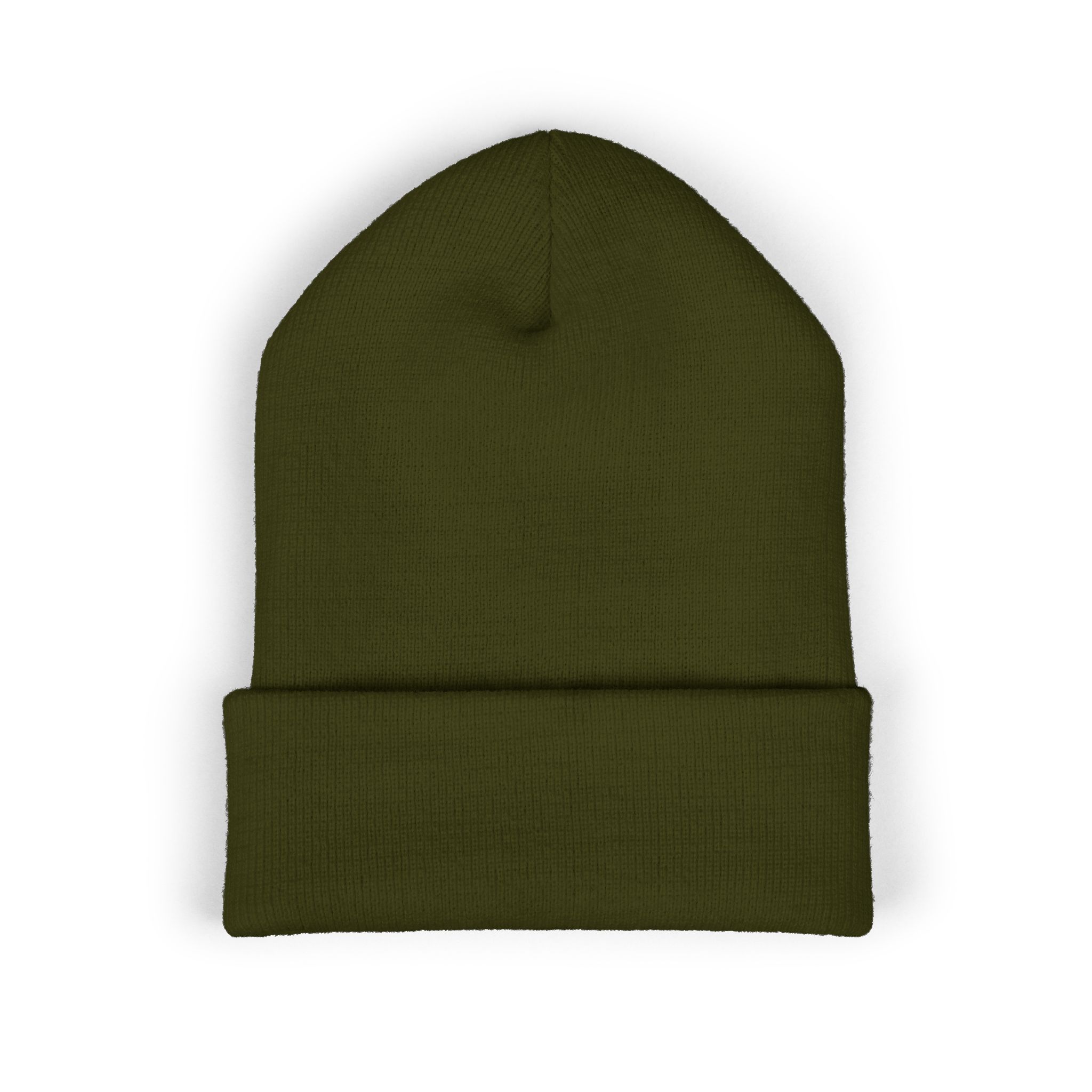Embroidered Gold Crest Beanie — Classic Cuffed Knit Hat - Image 6