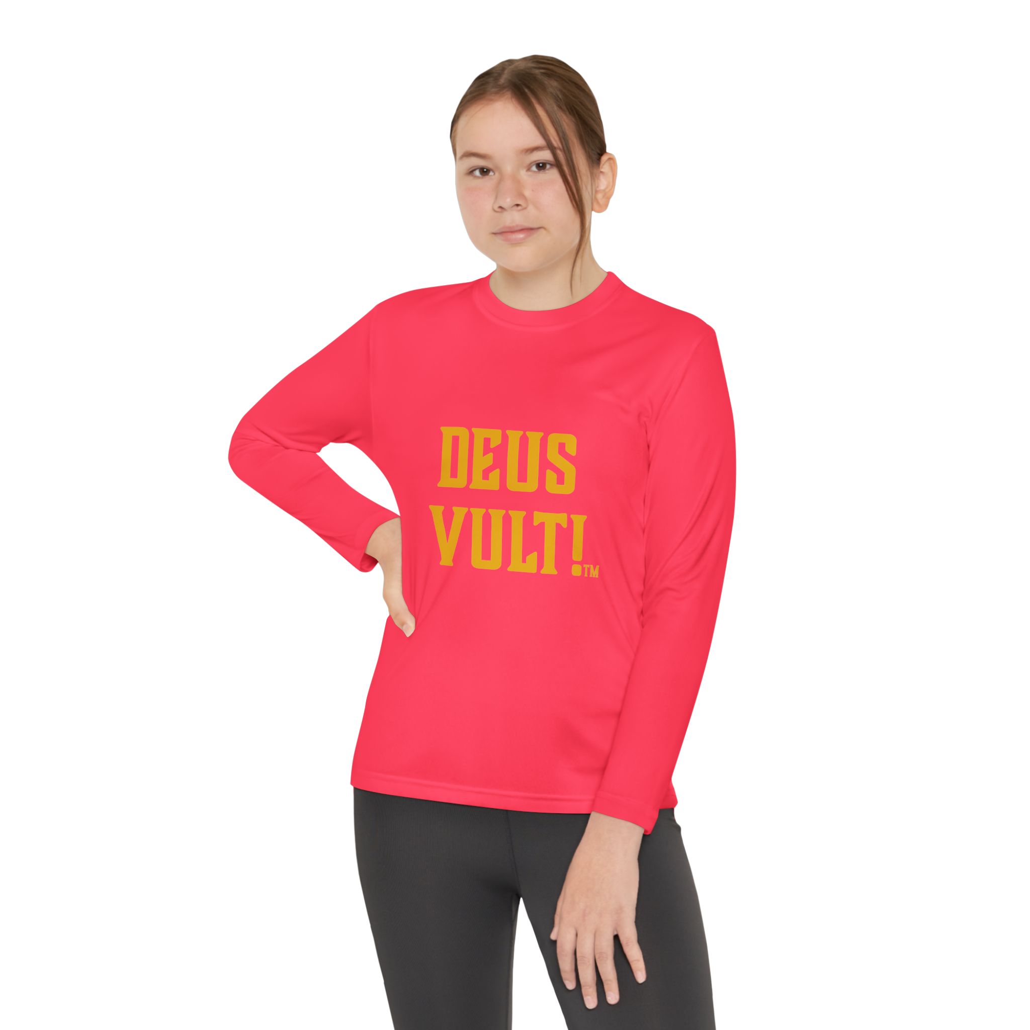 Youth Long Sleeve Tee — "DEUS VULT" Catholic/My Remnant Army Graphic - Image 60