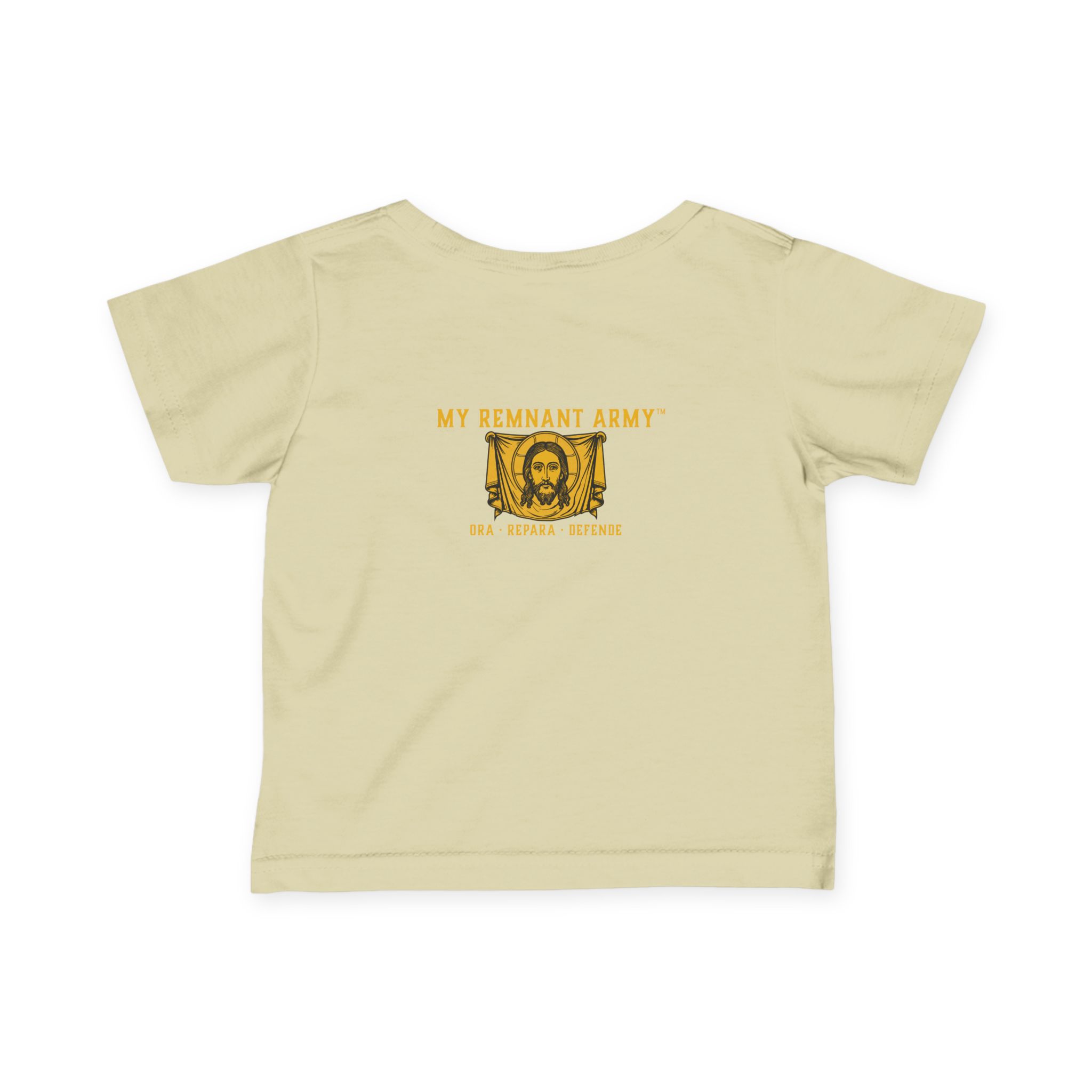 Infant Tee — "DEUS VULT" Religious Baby Shirt (My Remnant Army back) - Image 5
