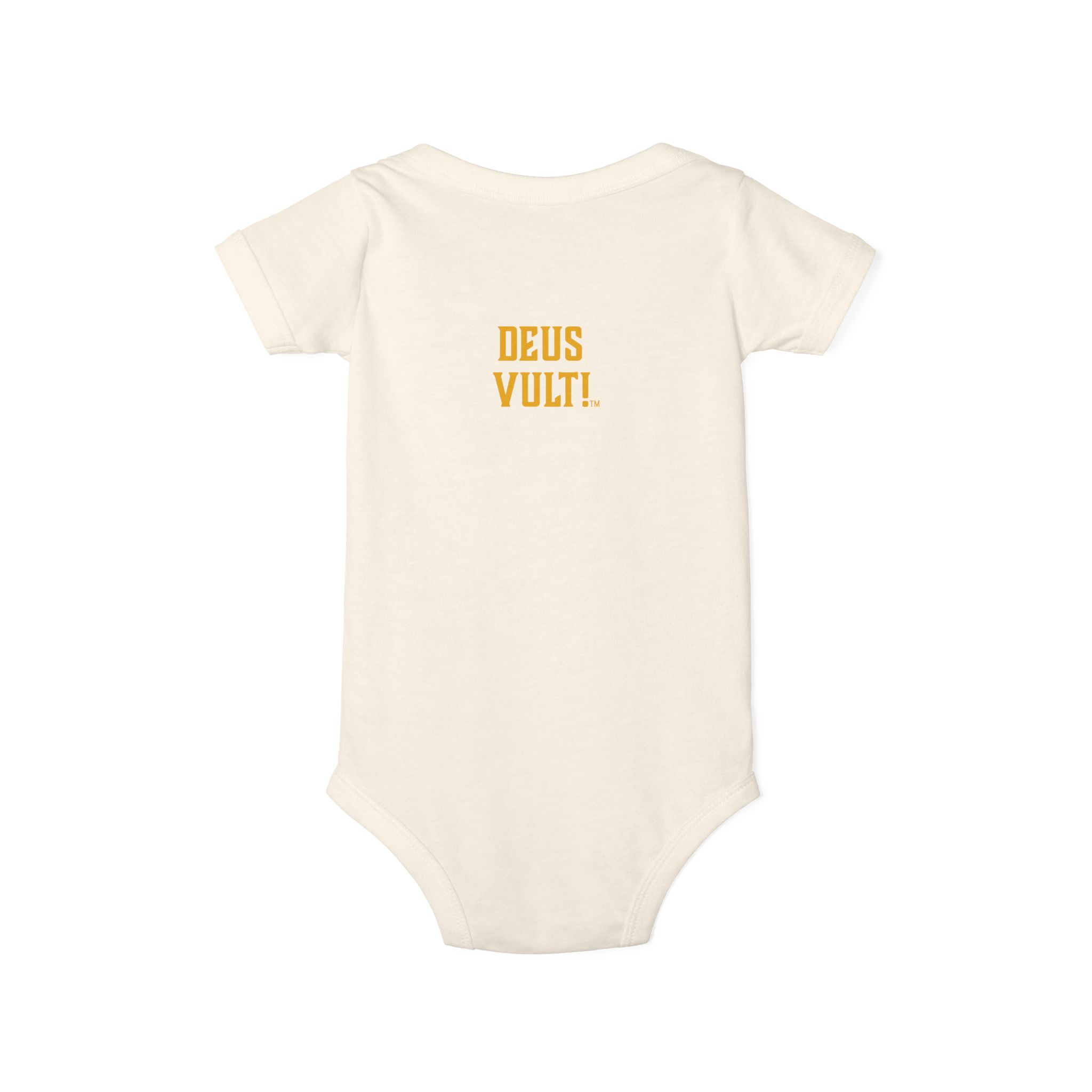 Infant Onesie – 'Deus Vult' Vintage Icon Baby Bodysuit - Image 14
