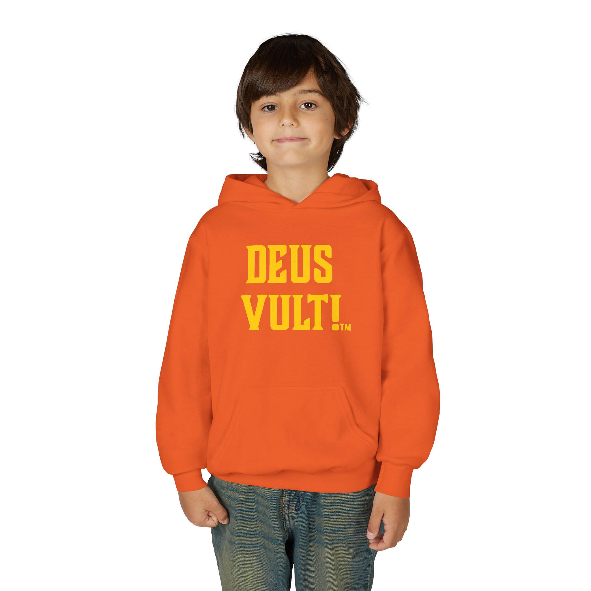 Youth Hoodie — "Deus Vult" Religious Graphic Pullover - Image 15