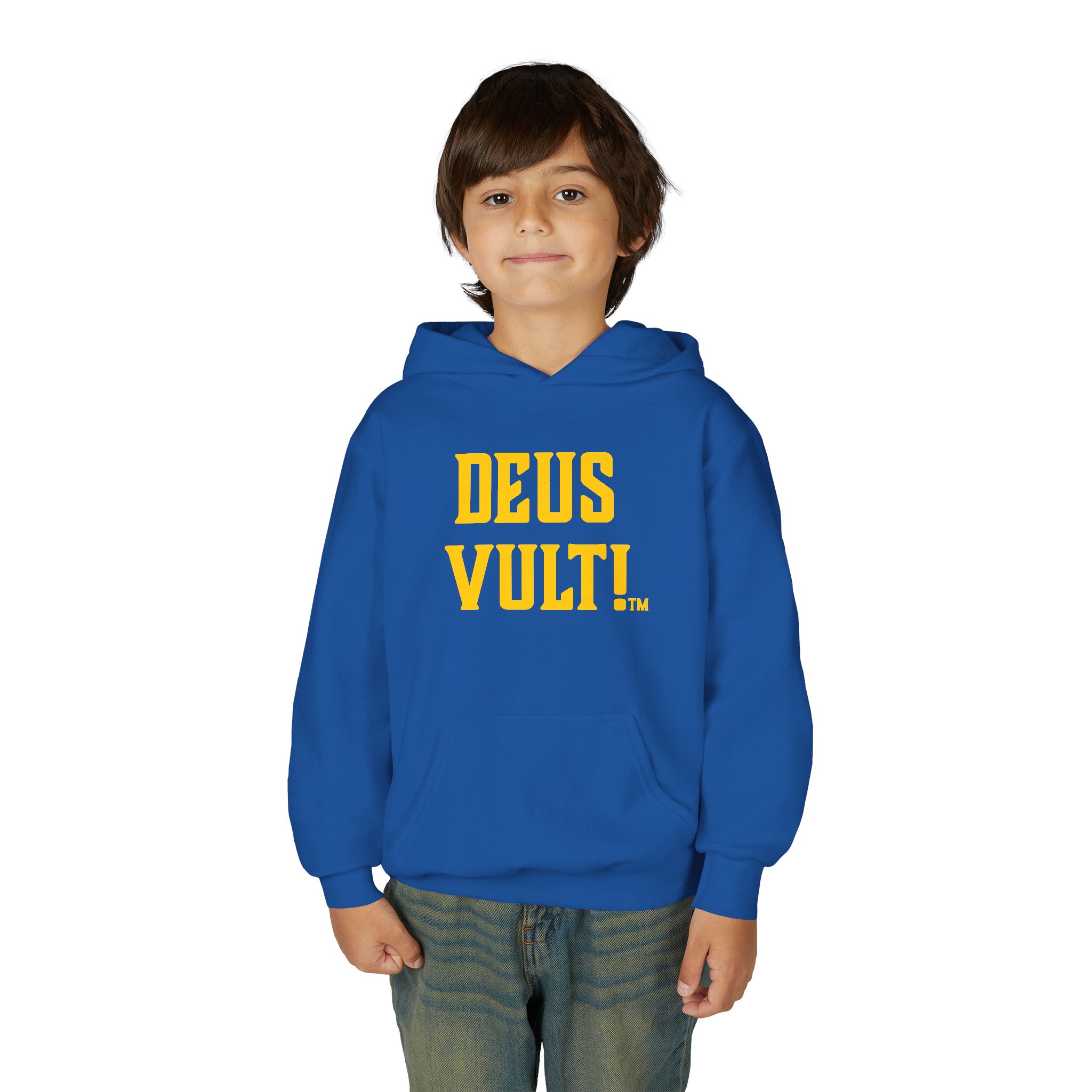 Youth Hoodie — "Deus Vult" Religious Graphic Pullover - Image 35