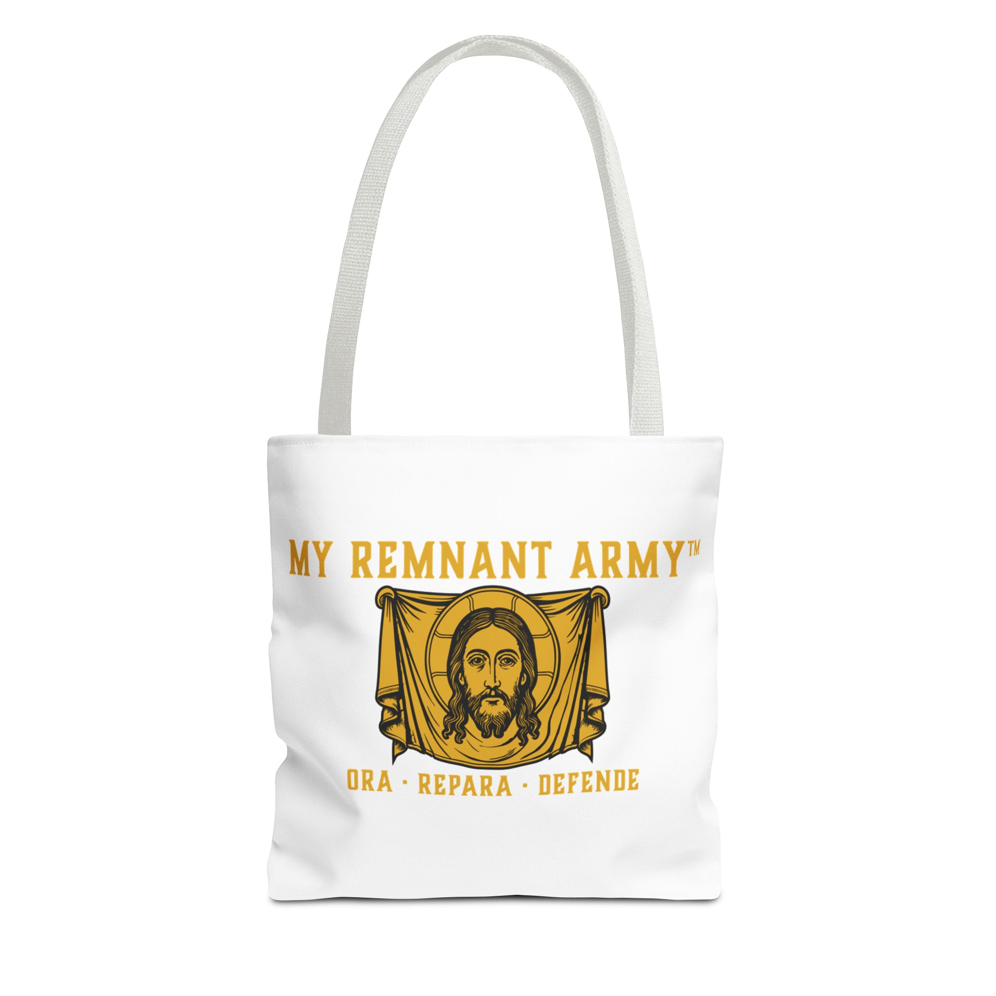 Deus Vult Tote Bag — "My Remnant Army" Christian Crusader Print