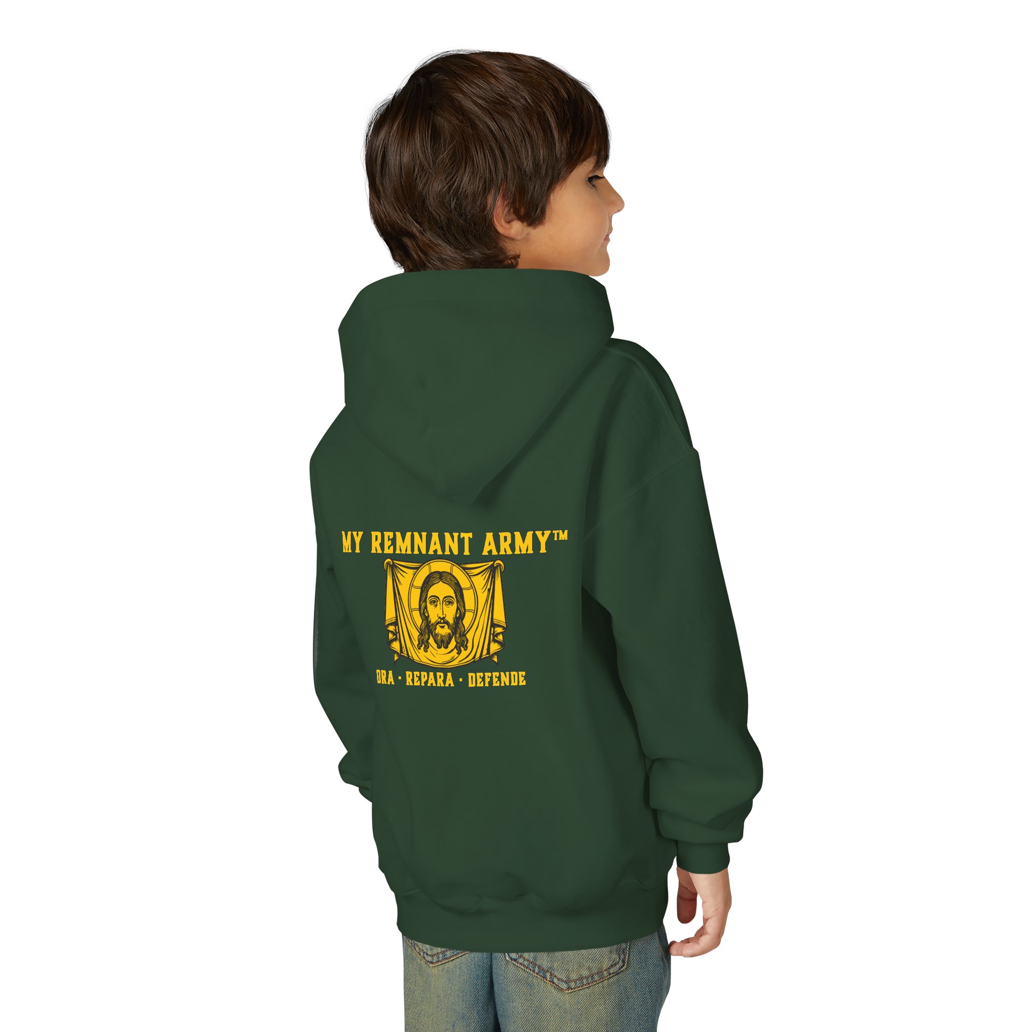 Youth Hoodie — "Deus Vult" Religious Graphic Pullover - Image 24