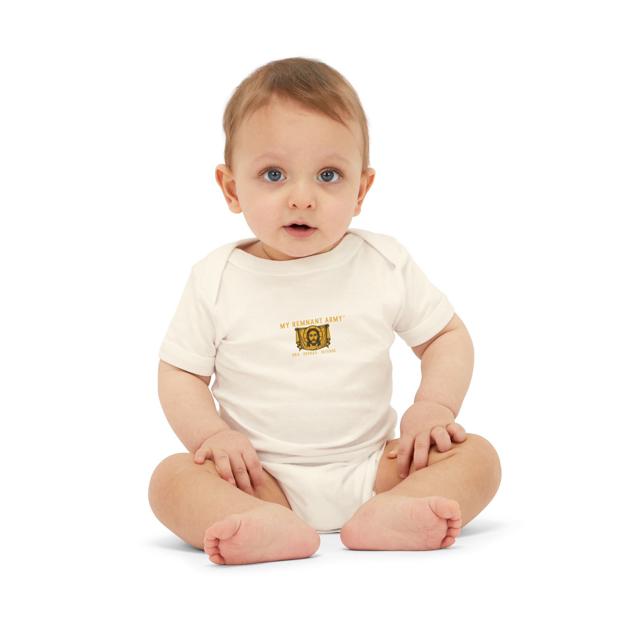 Infant Onesie – 'Deus Vult' Vintage Icon Baby Bodysuit - Image 15