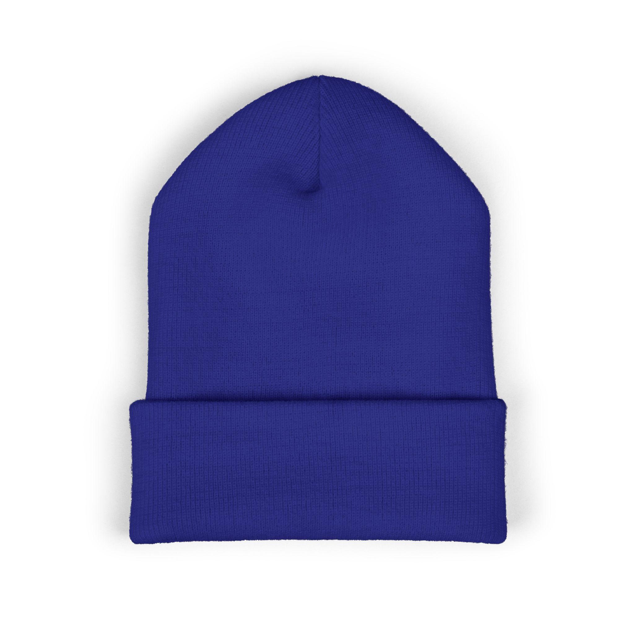 Embroidered Gold Crest Beanie — Classic Cuffed Knit Hat - Image 10