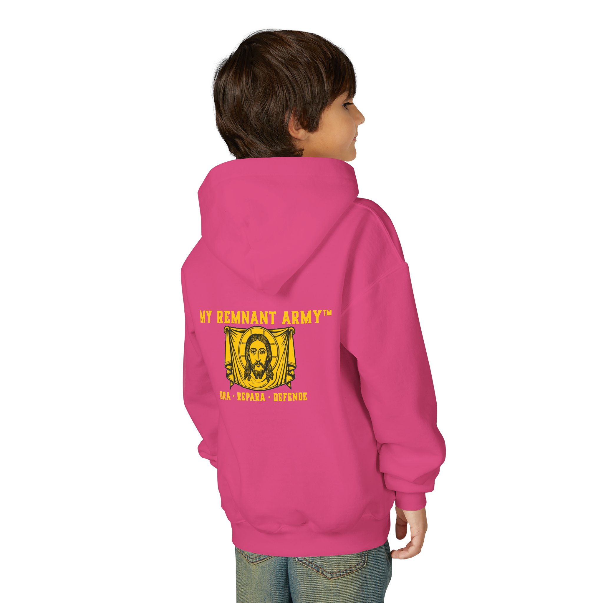 Youth Hoodie — "Deus Vult" Religious Graphic Pullover - Image 48