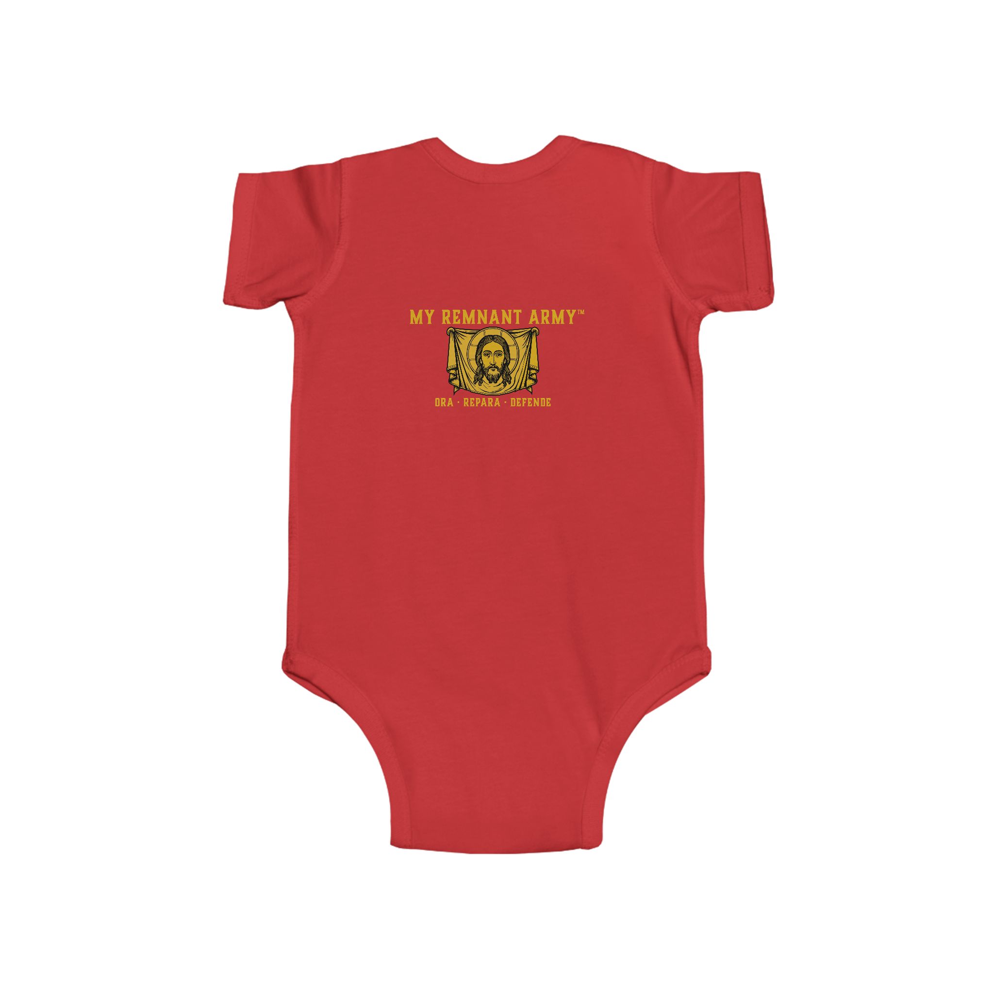 Infant Bodysuit — "Deus Vult" Gold Graphic Baby Onesie - Image 23