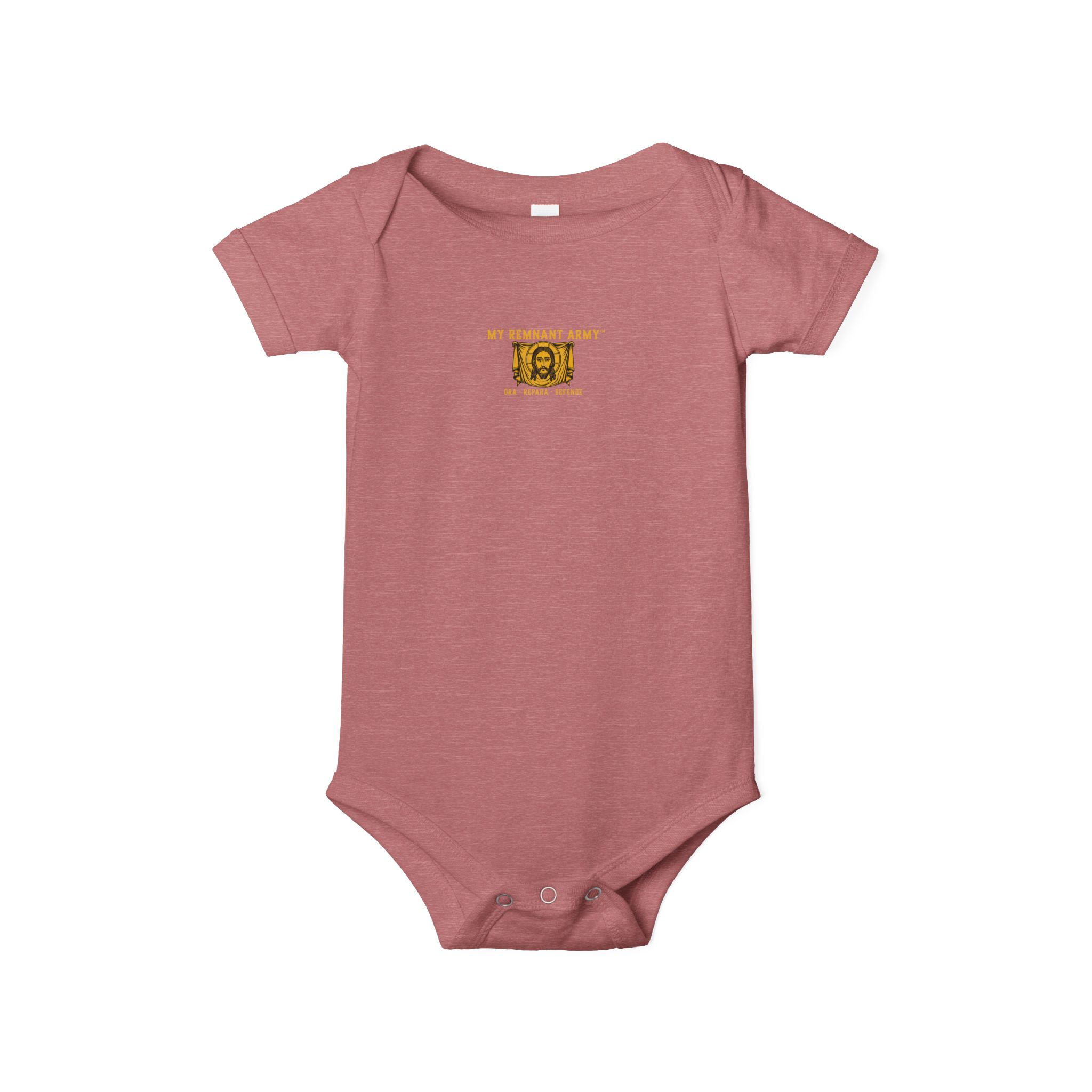 Infant Onesie – 'Deus Vult' Vintage Icon Baby Bodysuit - Image 5