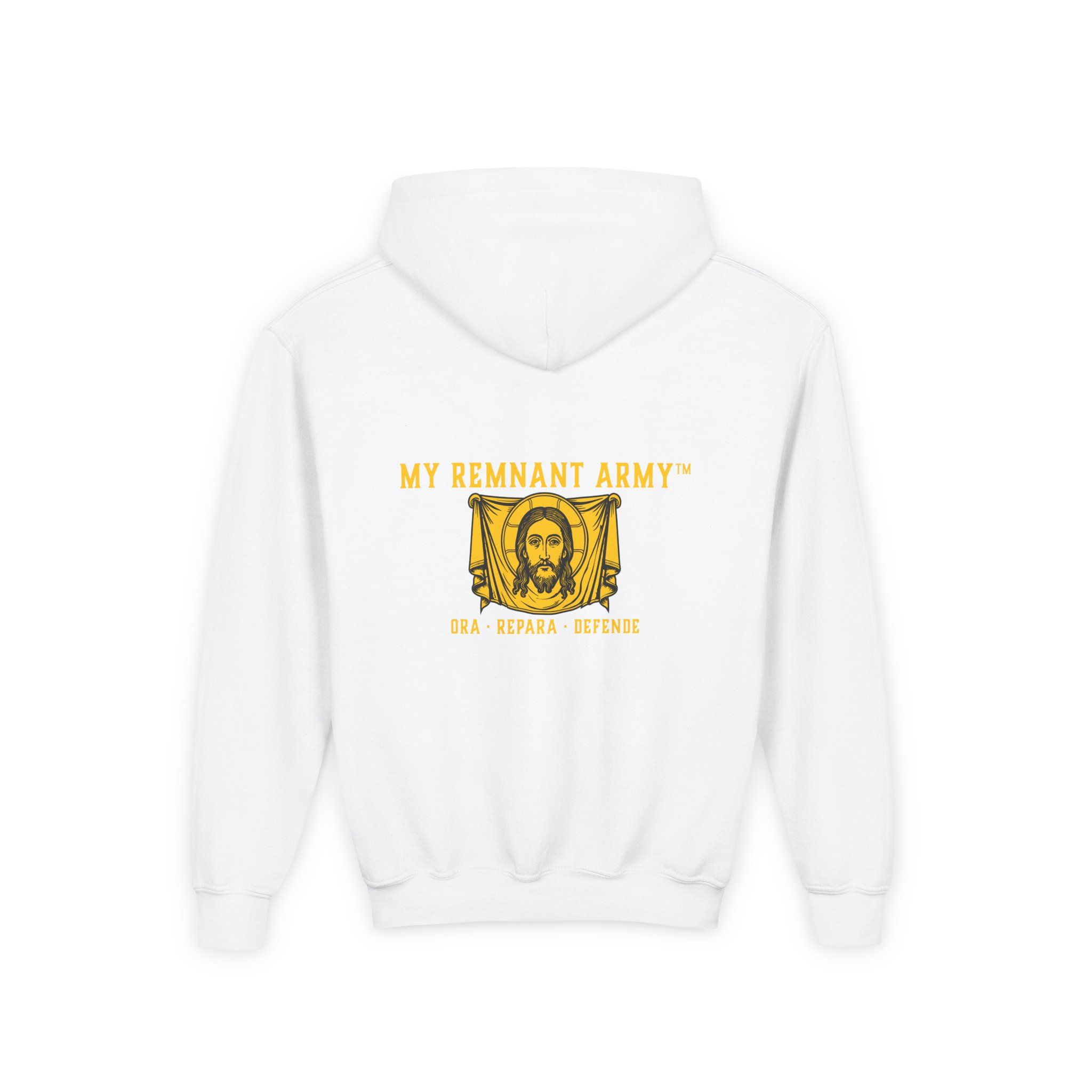 Youth Hoodie — "Deus Vult" Religious Graphic Pullover - Image 2