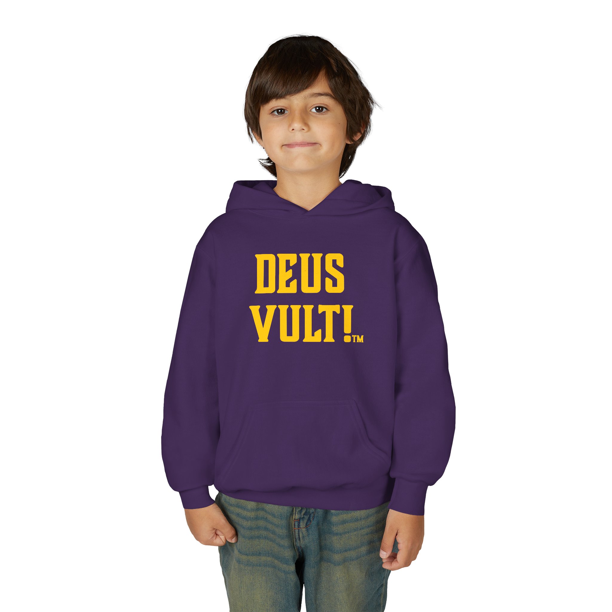 Youth Hoodie — "Deus Vult" Religious Graphic Pullover - Image 43