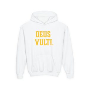 Youth Hoodie — "Deus Vult" Catholic "My Remnant Army" Graphic Pullover